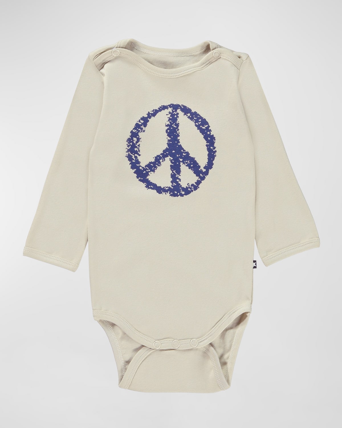 Kid's Peace Sign Graphic Bodysuit, Size 3M-18M
