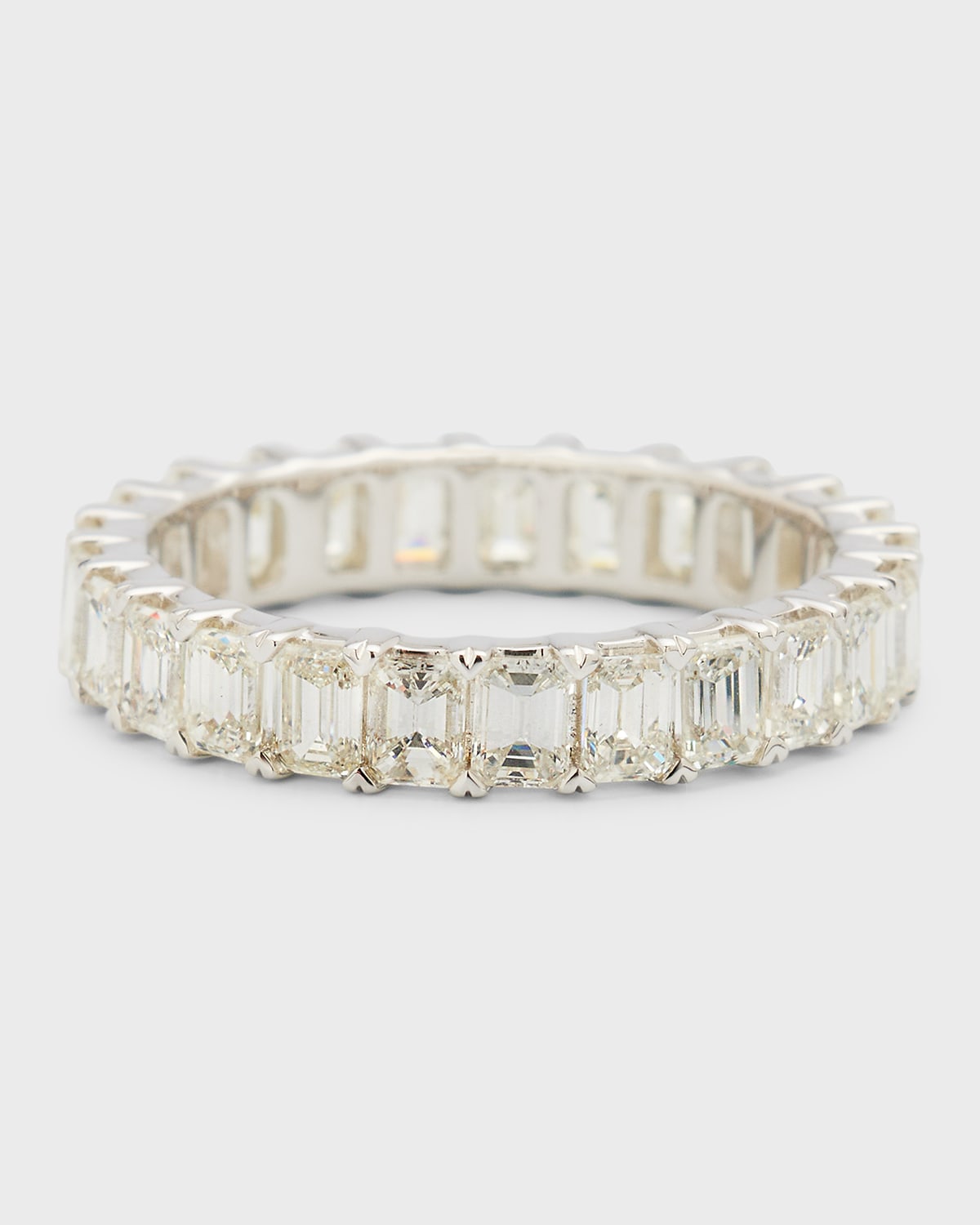 Neiman Marcus Diamonds 18k White Gold Emerald-cut Diamond Eternity Band