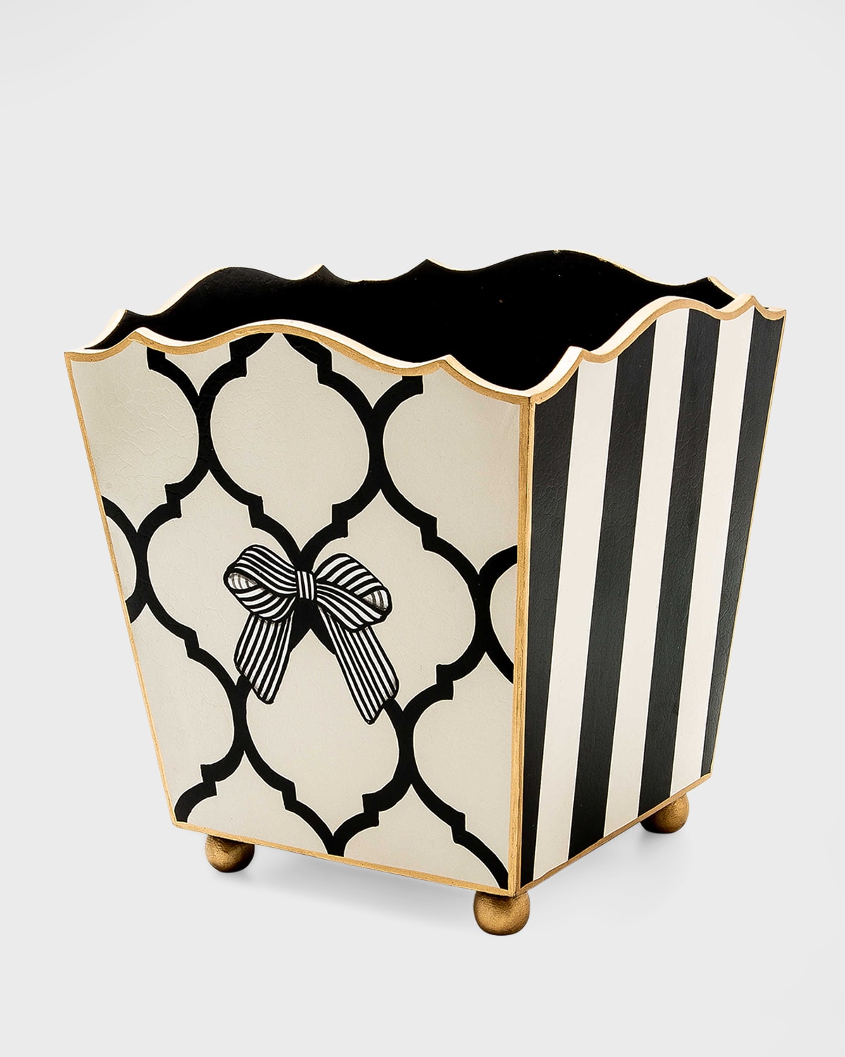 Mackenzie-childs Mackenzie Childs Pretty As A Bow Waste Bin