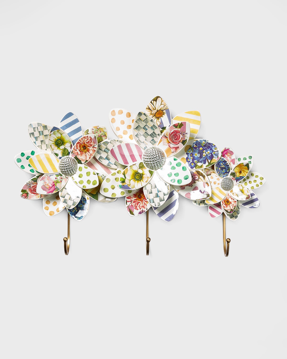 Mackenzie-childs Wild Wallflower Triple Hook