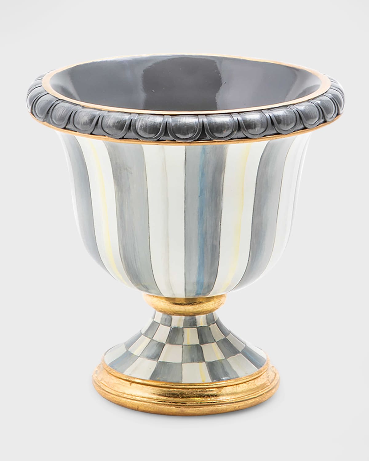 Mackenzie-childs Sterling Stripe Tabletop Urn