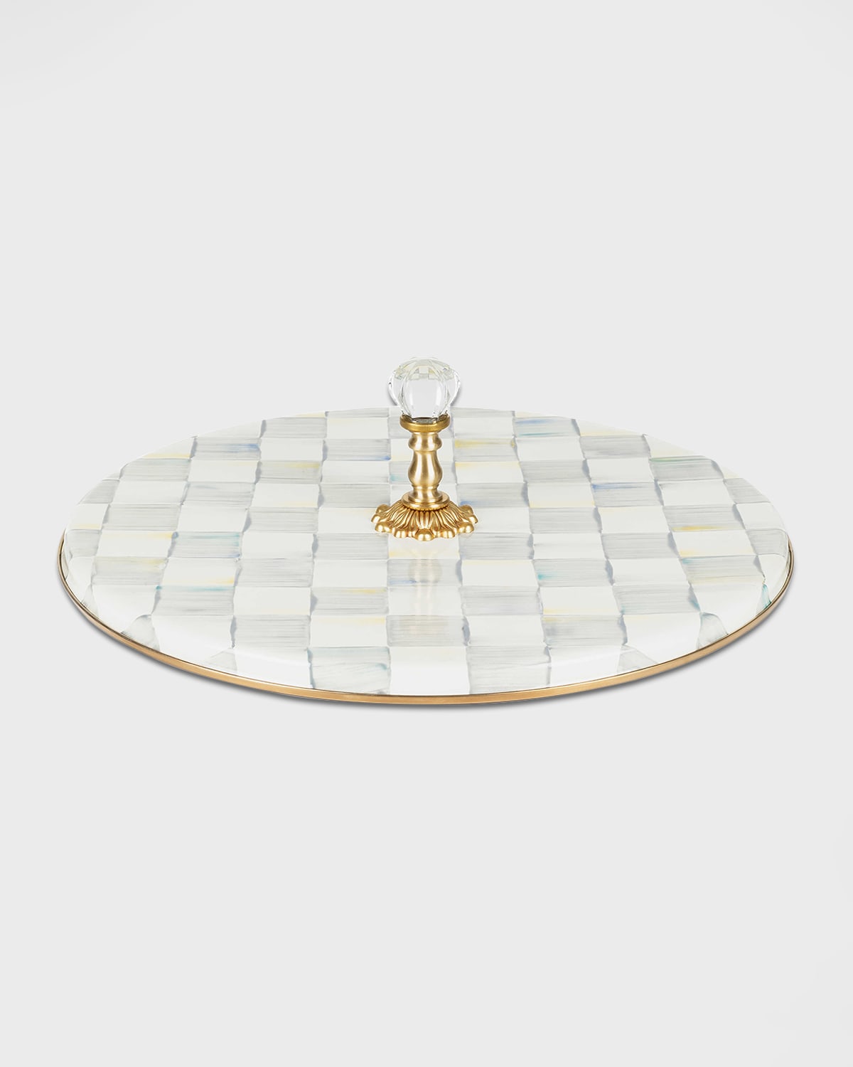Mackenzie-childs Mackenzie Childs Sterling Check Enameled Steel Cheese Course
