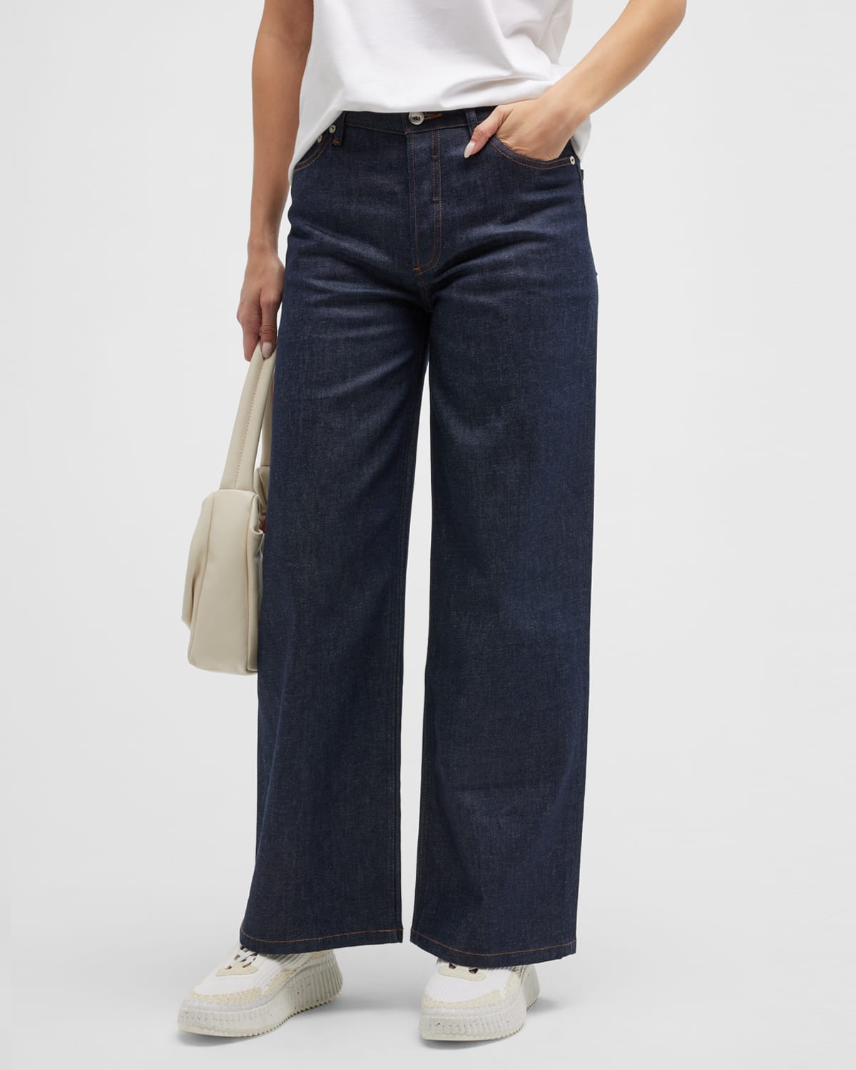 A.P.C. Elizabeth High Rise Wide Straight Jeans