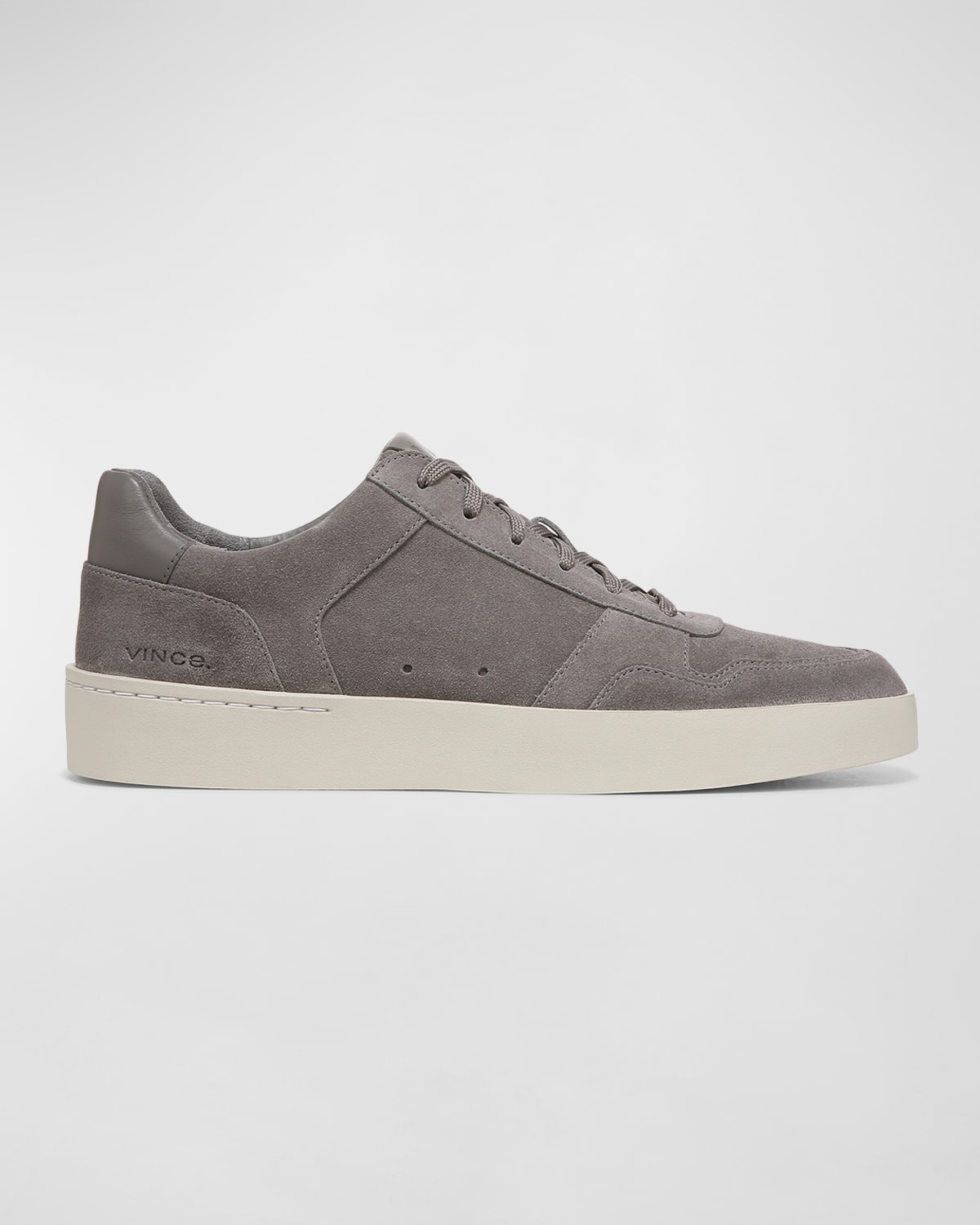 Vince Men's Peyton Tonal Suede Low-top Sneakers In Smokegrey