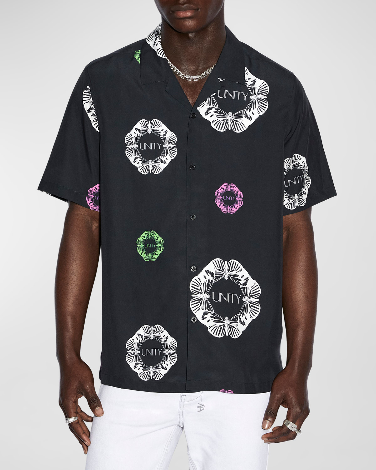 KSUBI MEN'S UNITYFLY GRAPHIC LOGO CAMP SHIRT