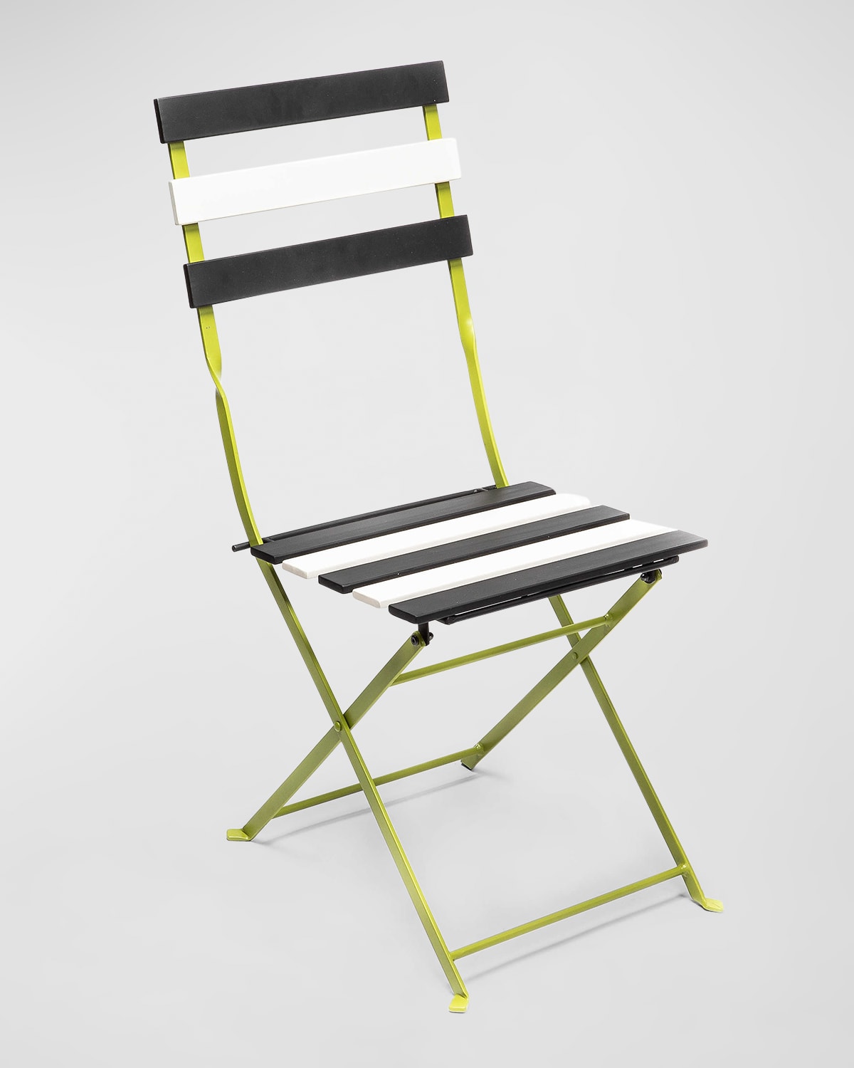 Mackenzie-childs Outdoor Black & White Metal Bistro Side Chair