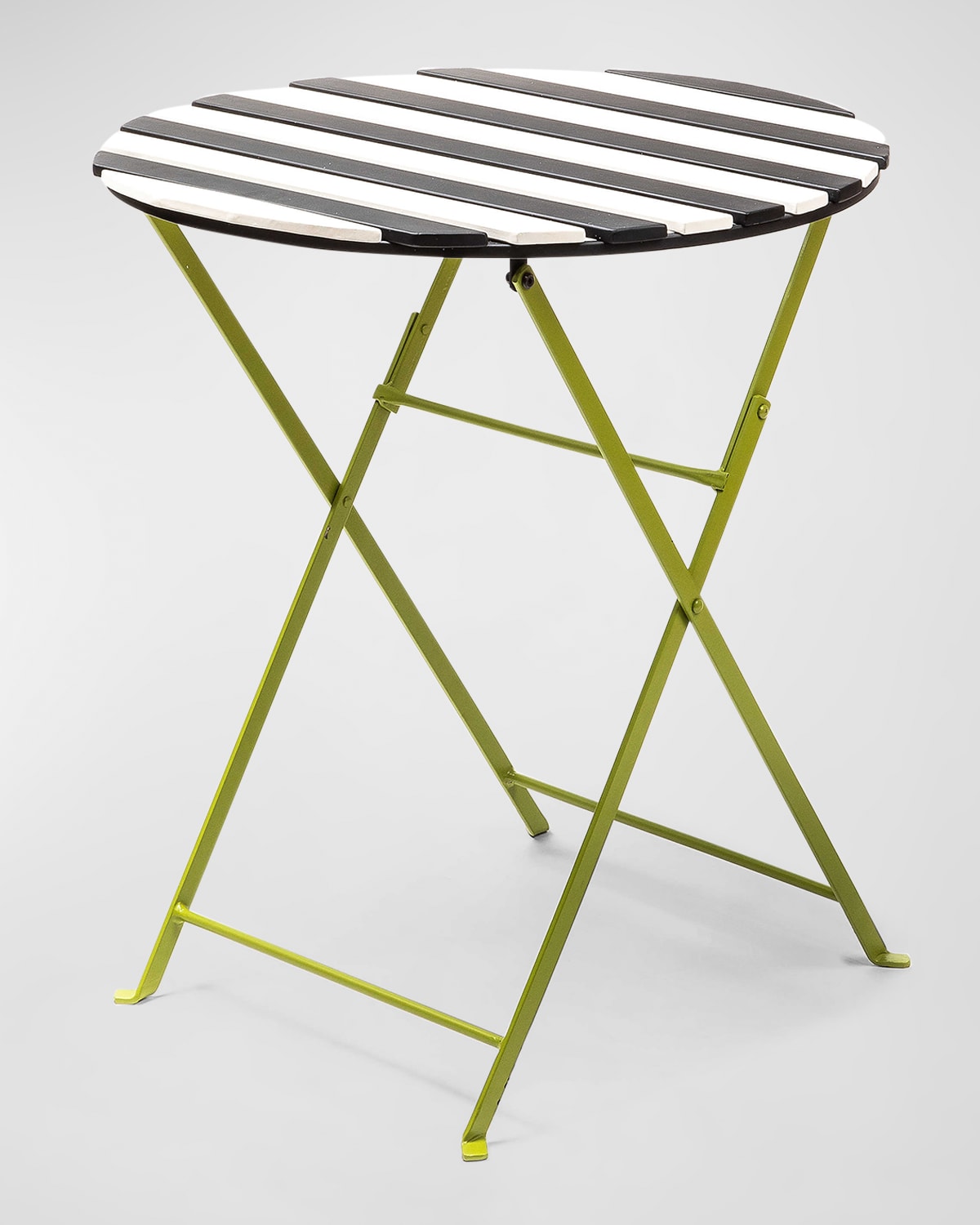 Mackenzie-childs Outdoor Black White Metal Bistro Table