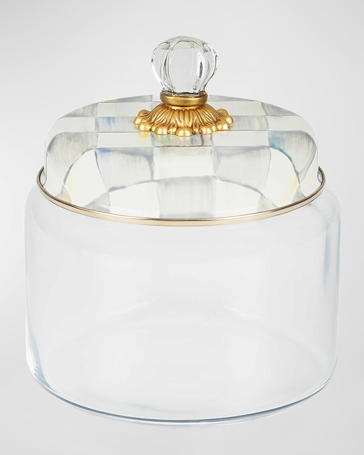 Mackenzie-childs Mackenzie Childs Sterling Check Large Kitchen Canister