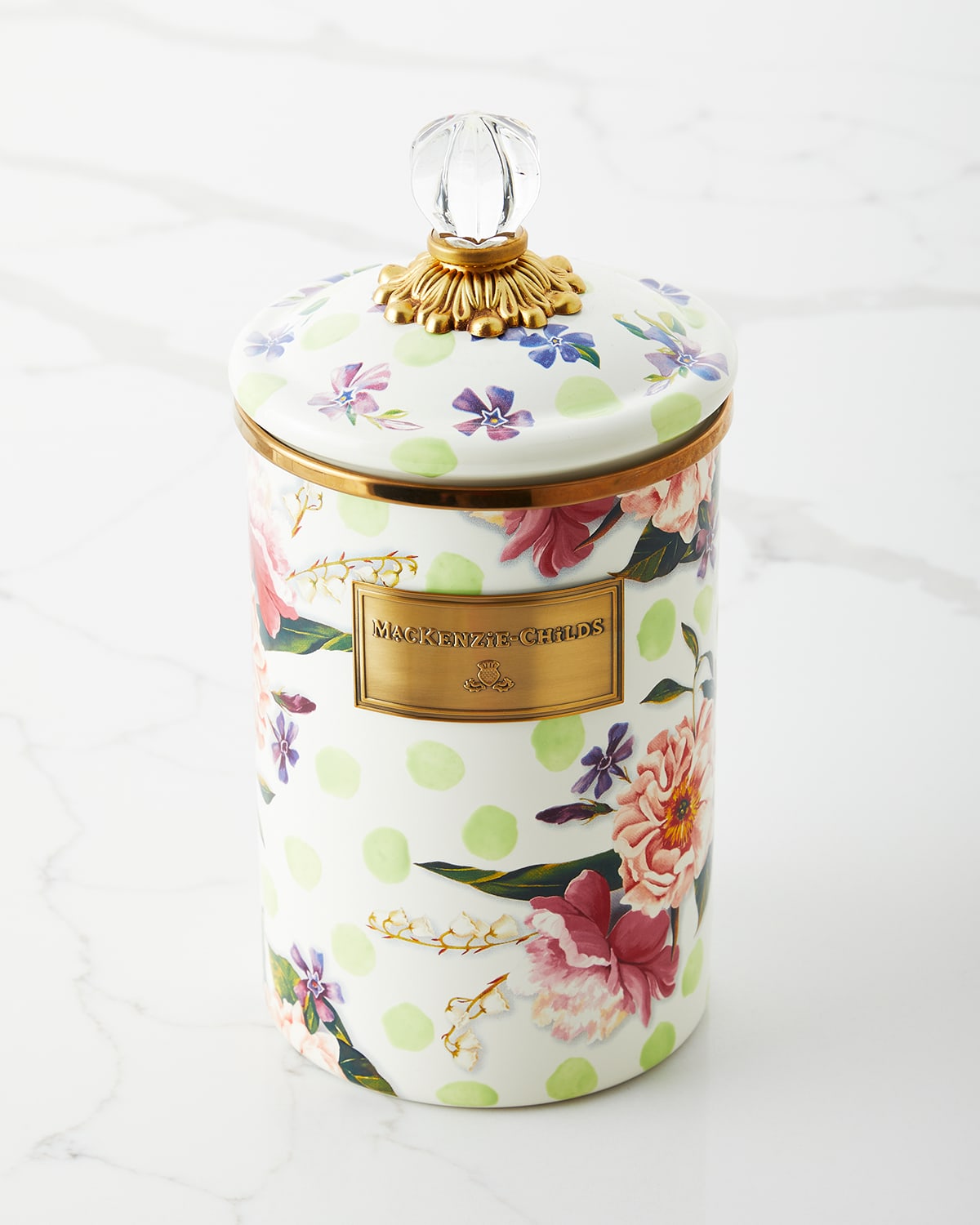 Mackenzie-childs Wildflowers Enamel Large Canister