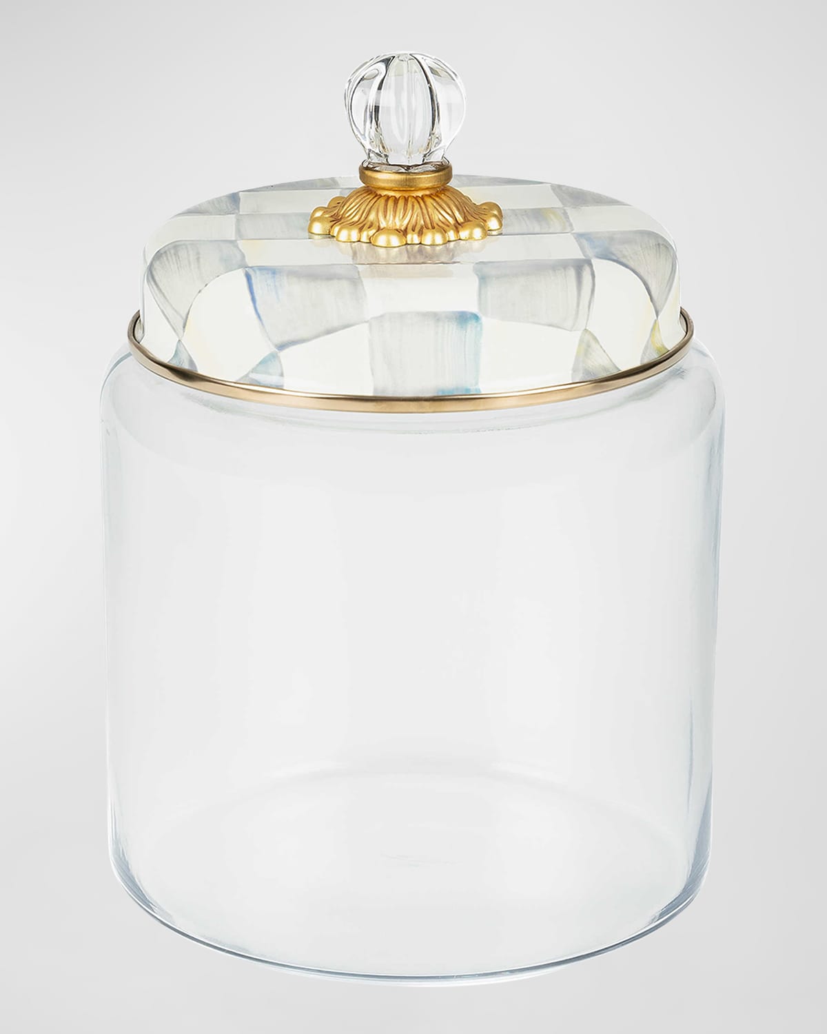 Mackenzie-childs Mackenzie Childs Sterling Check Large Kitchen Canister