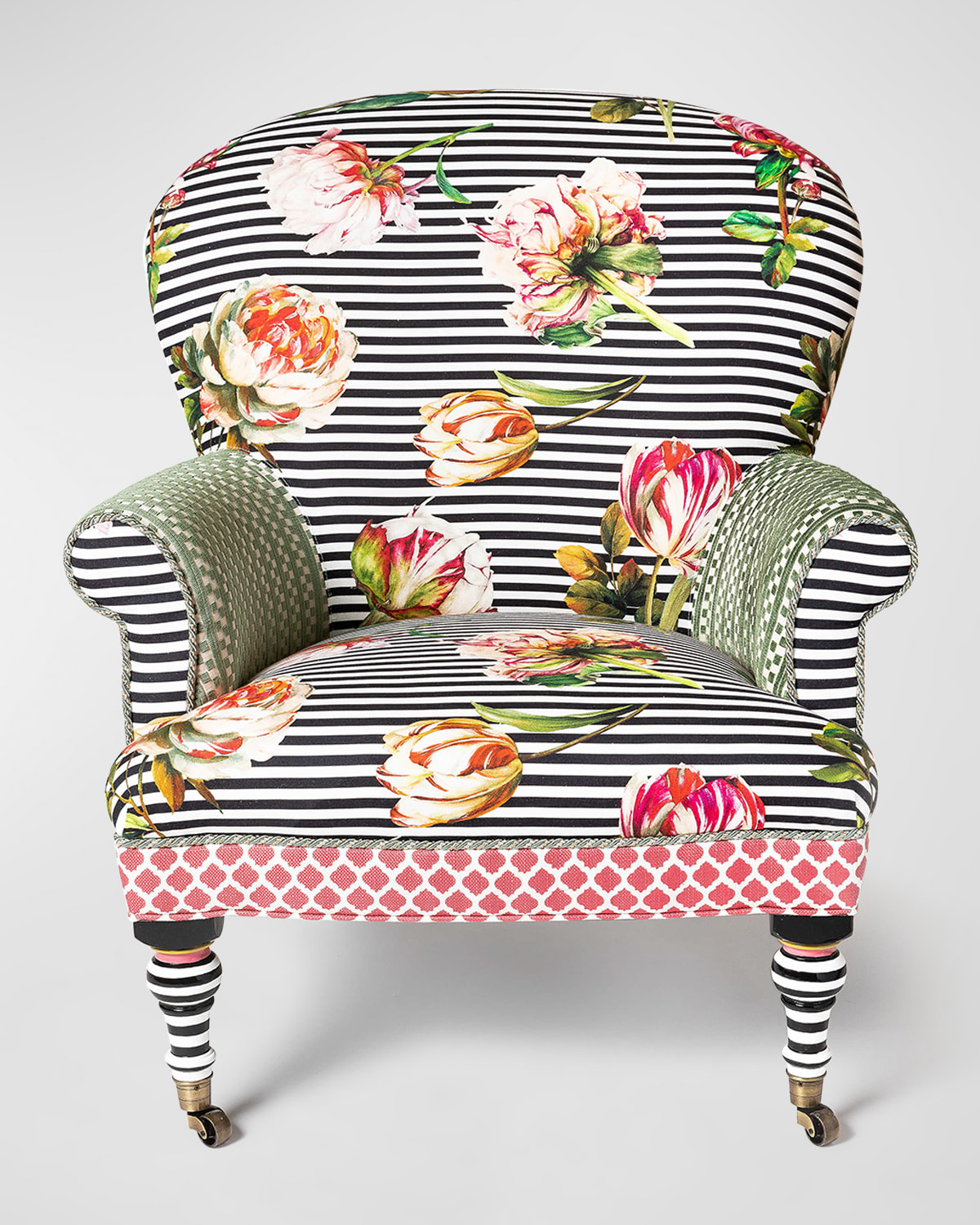 Mackenzie-childs Flower Show Accent Chair In Multi