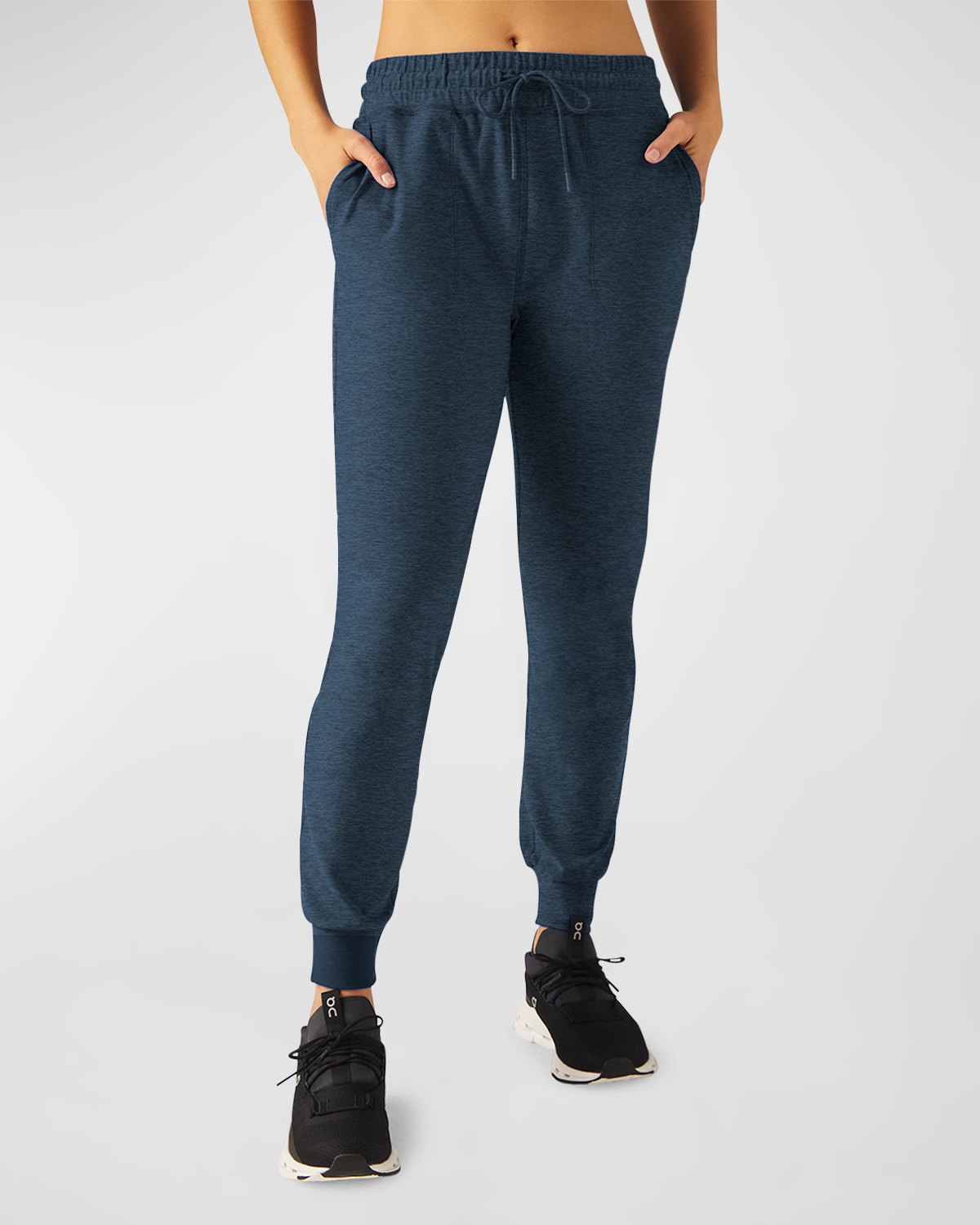 Shop Beyond Yoga Spacedye Commuter Midi Joggers In Nocturnal Navy