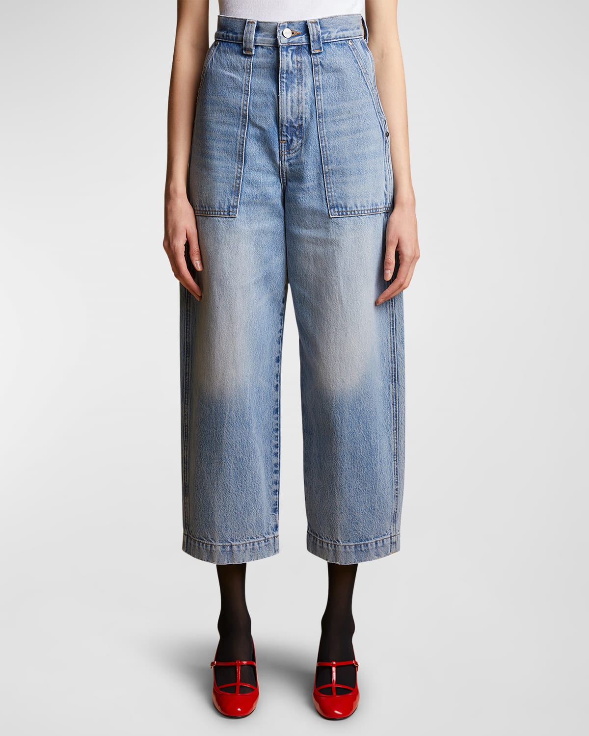 Hewey Wide-Leg Crop Jeans