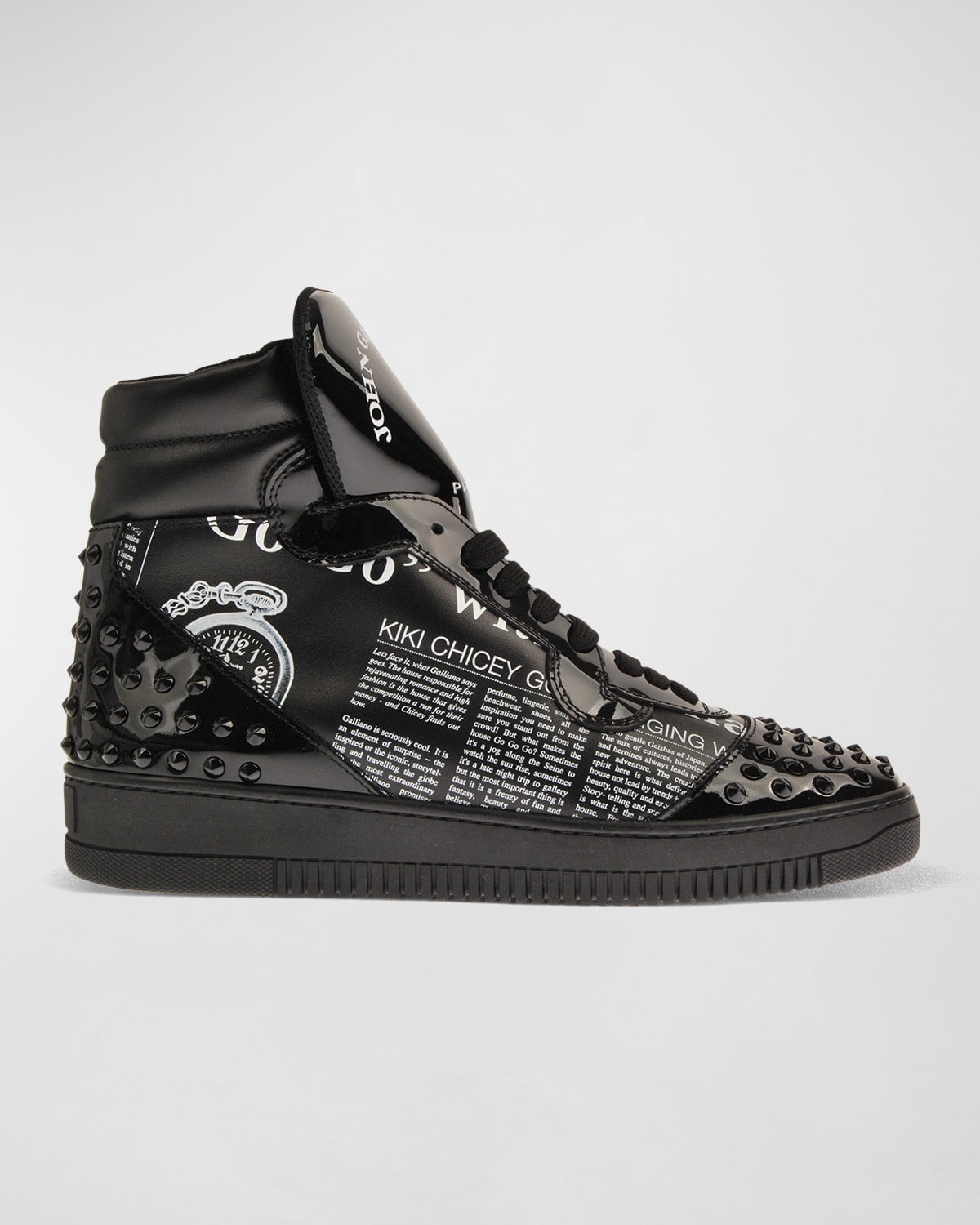 Men's Studded Gazette High-Top Sneakers