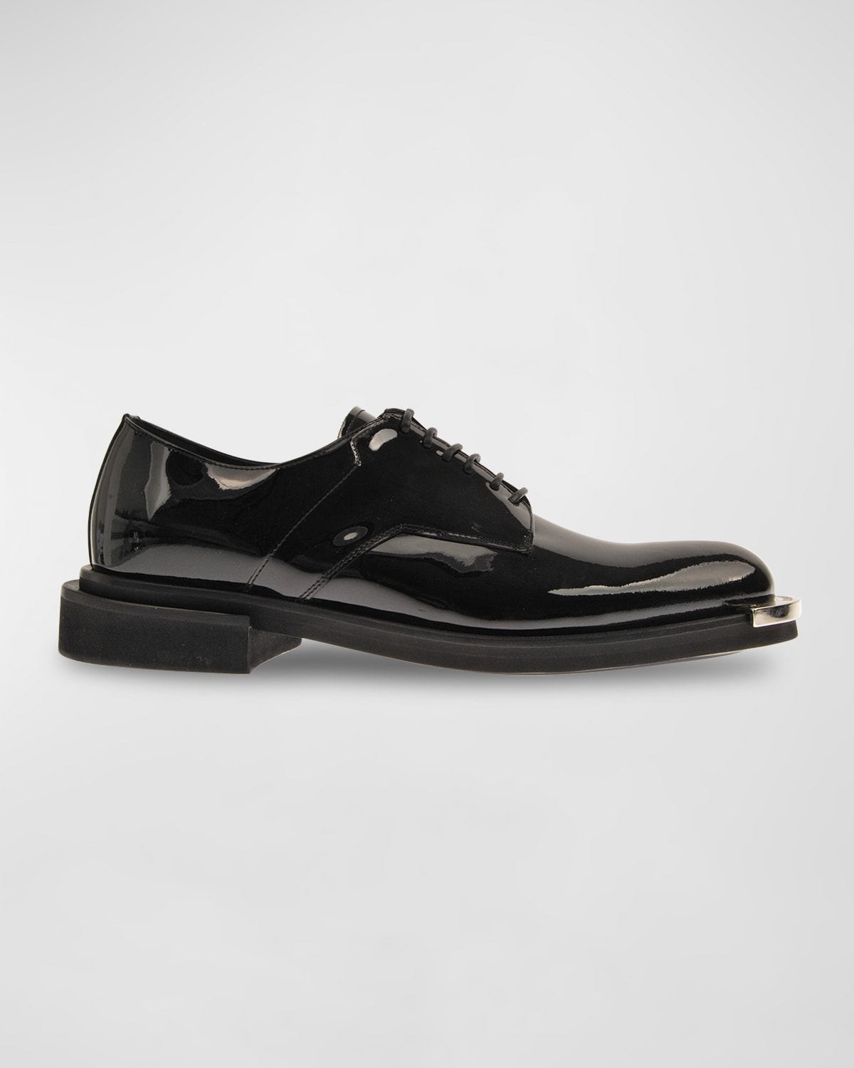 Les Hommes Men's Metal Toe Patent Leather Oxfords In Black