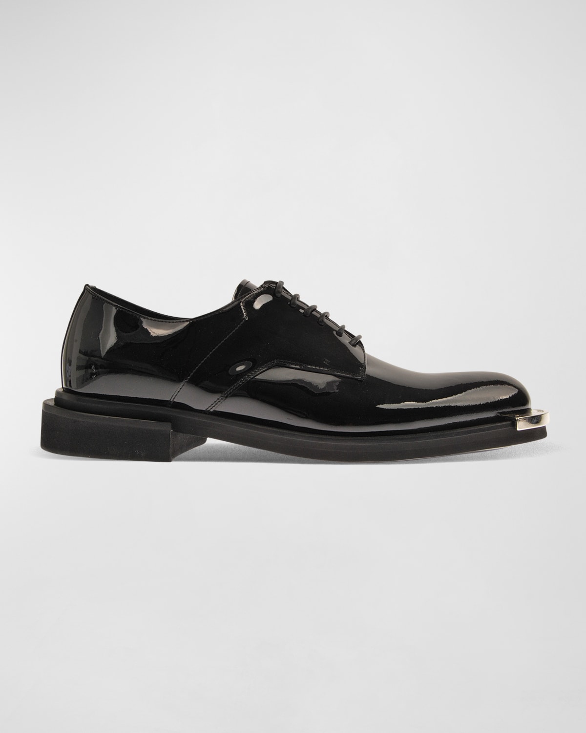 Men's Metal Toe Patent Leather Oxfords