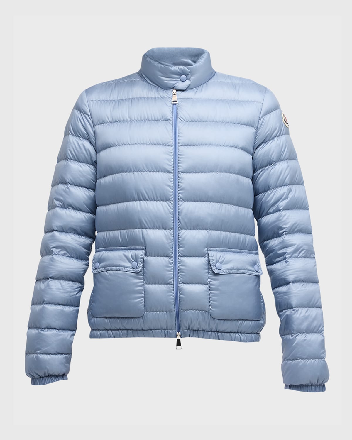 Shop Moncler Lans Puffer Jacket In Medium Blue