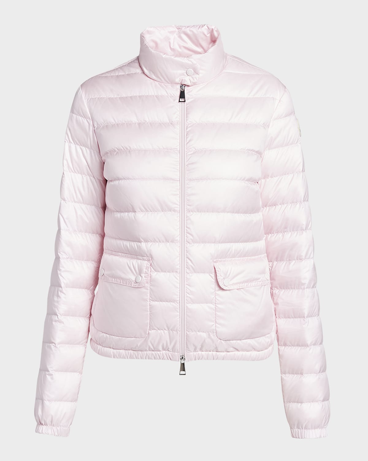 Shop Moncler Lans Puffer Jacket In Pastel Pink