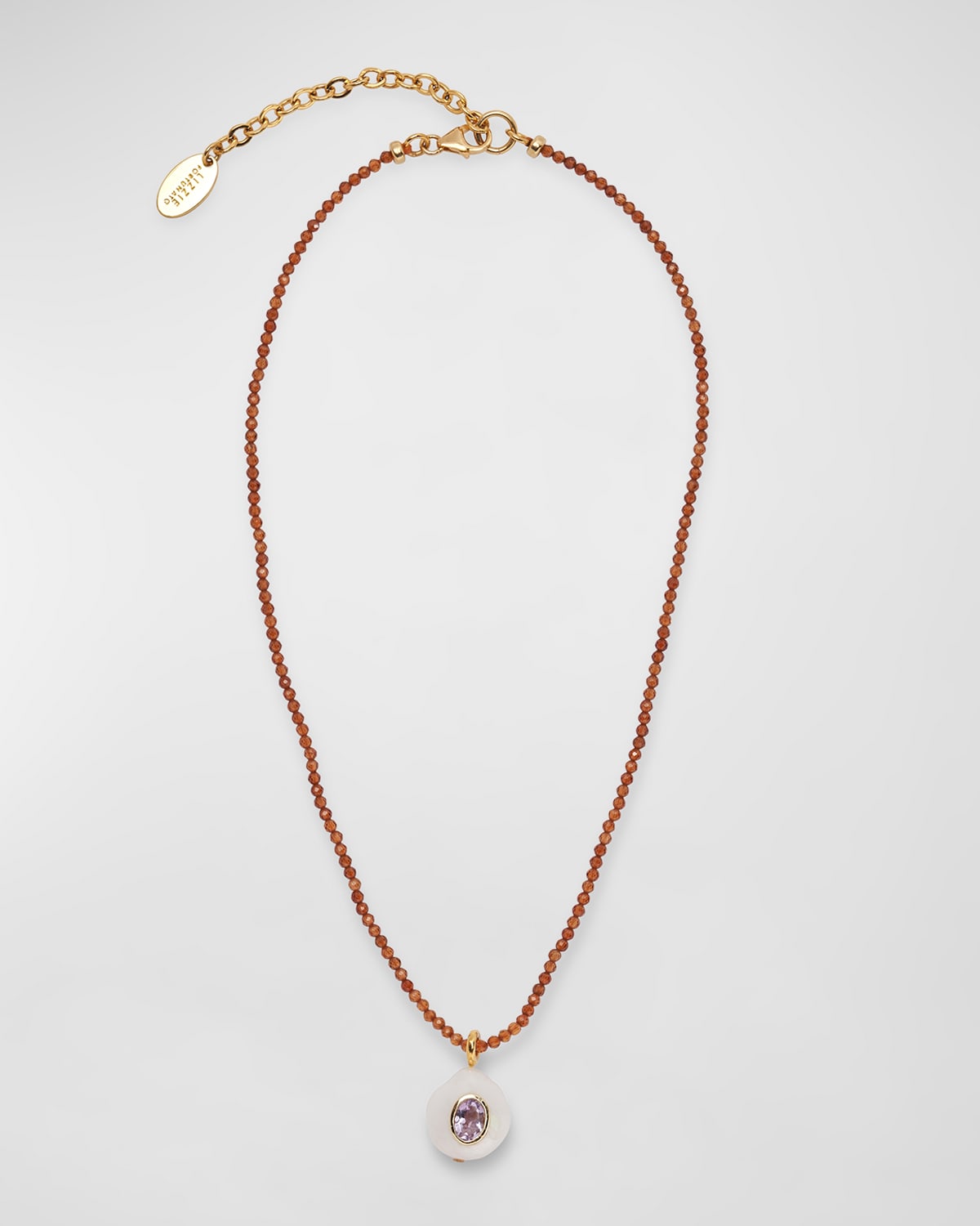 Lizzie Fortunato Castillo 24K Gold Plated Baroque Pearl Multi-Stone Beaded Necklace