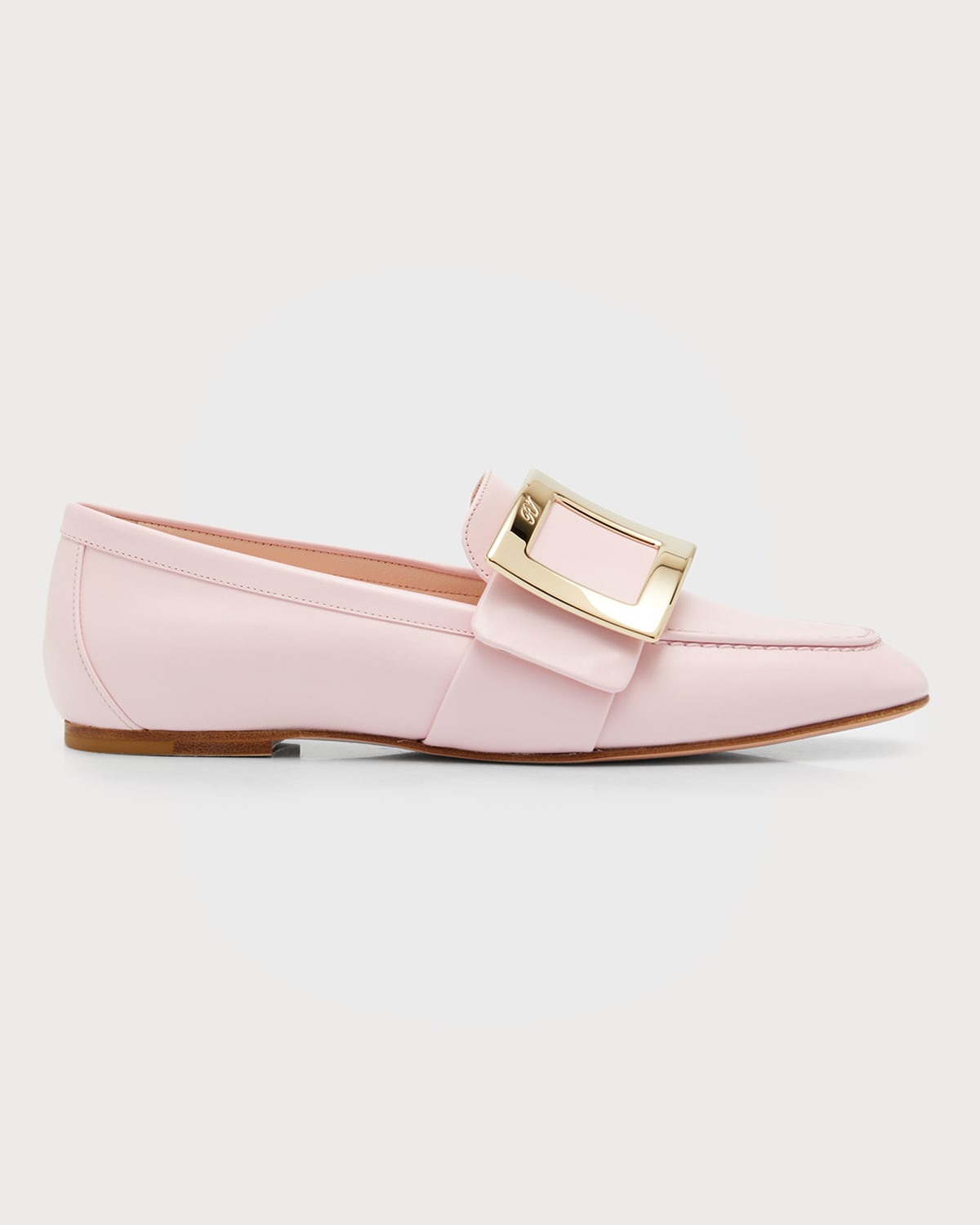ROGER VIVIER SOFT LEATHER LOAFERS WITH METAL BUCKLE