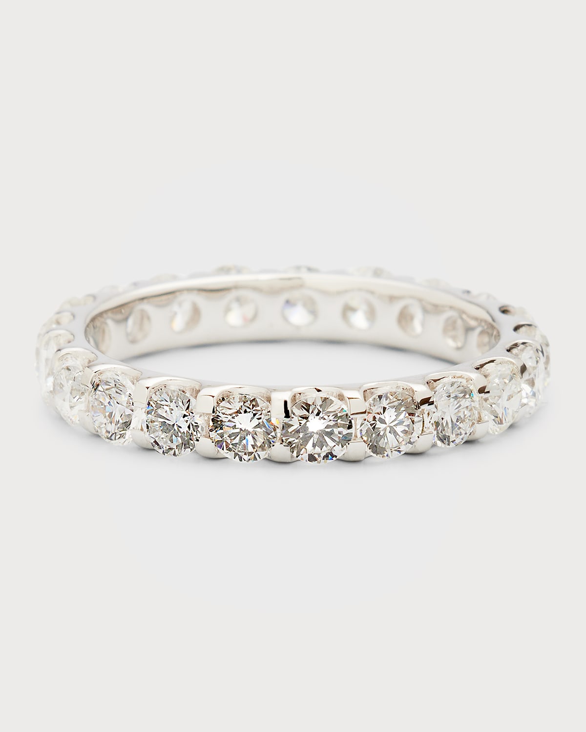 Neiman Marcus Diamonds 18k White Gold Round Diamond Eternity Band, 2.0tcw