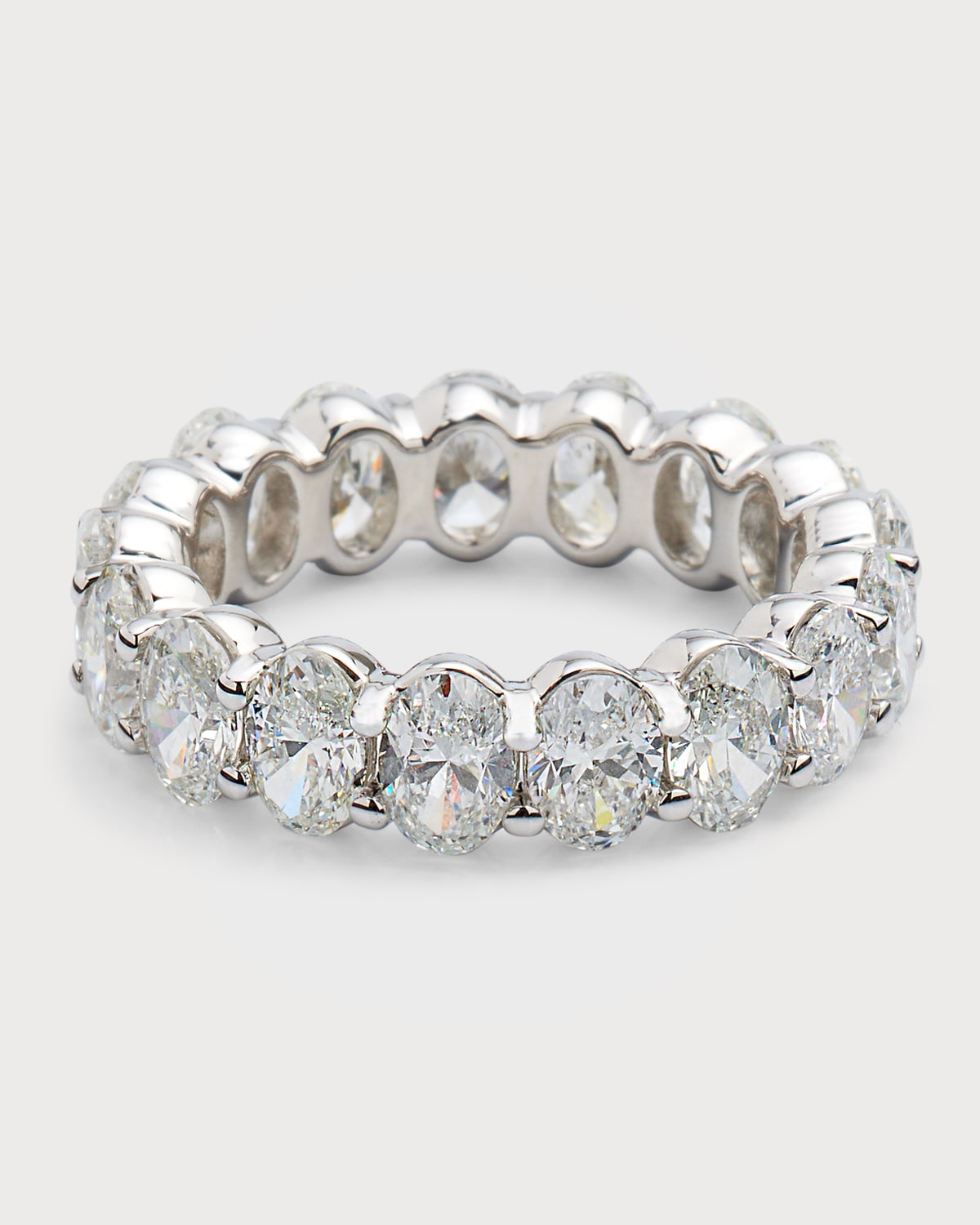 Neiman Marcus Diamonds Oval-cut Diamond 18k White Gold Eternity Band Ring