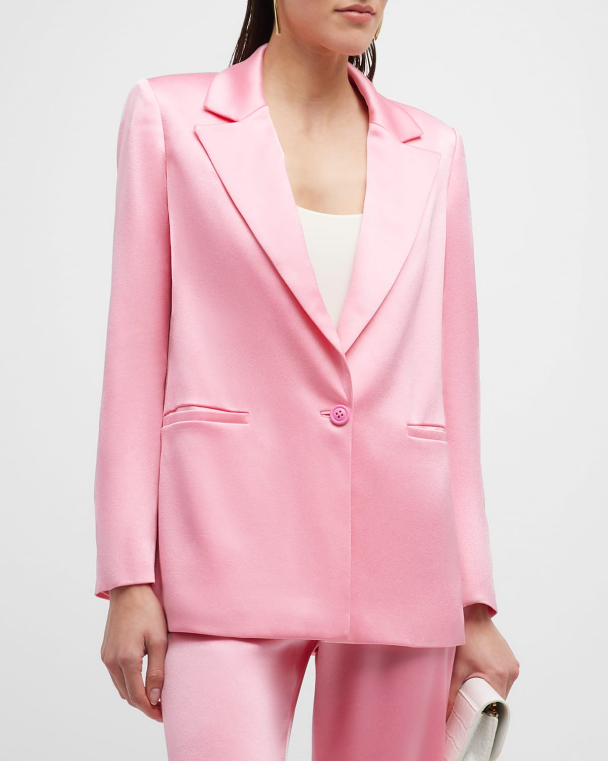 Alice and olivia pink blazer deals