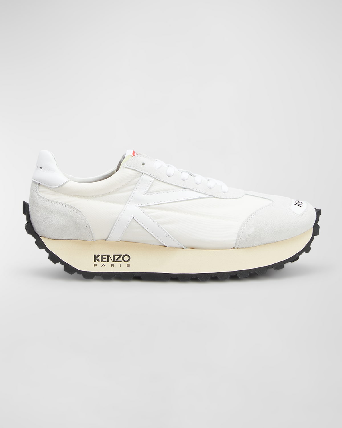 KENZO MEN'S KENZOSMILE WAFFLE SOLE LOW-TOP RUNNER SNEAKERS