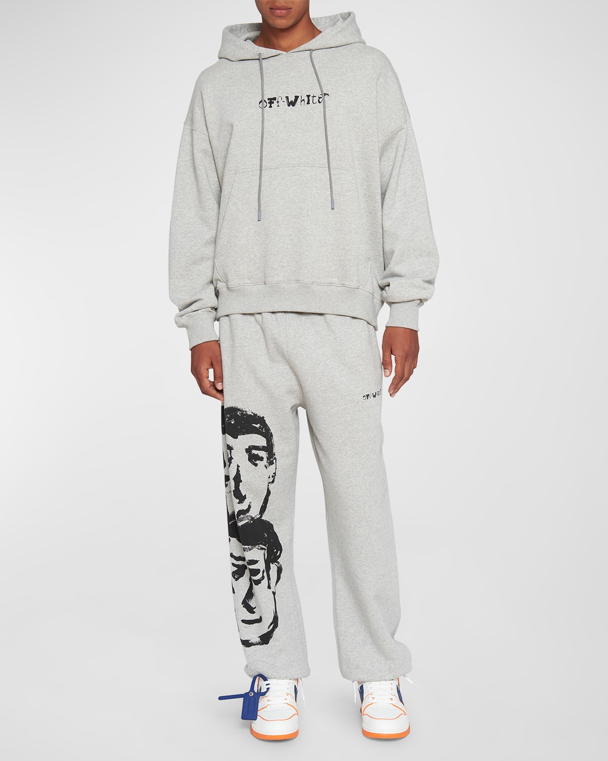 OFF-WHITE MEN'S FACES SKATE HOODIE 