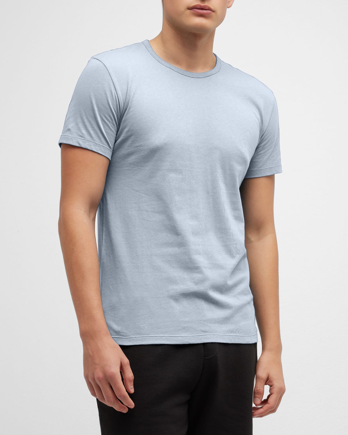 Paul Smith Men's Cotton Crewneck T-shirt In Light Blue