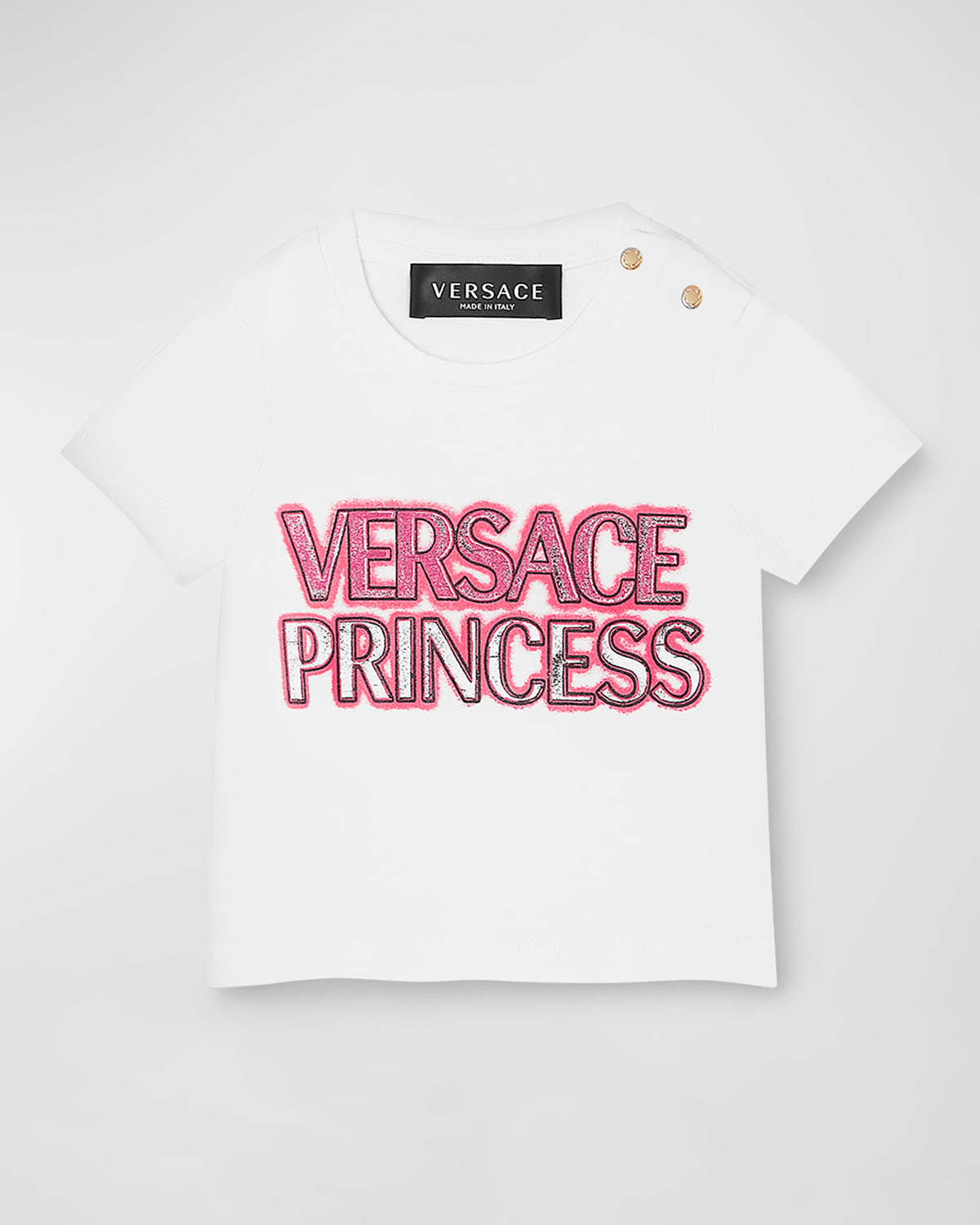 Girl's Versace Princess Logo-Print Graphic T-Shirt, Size 12M-3