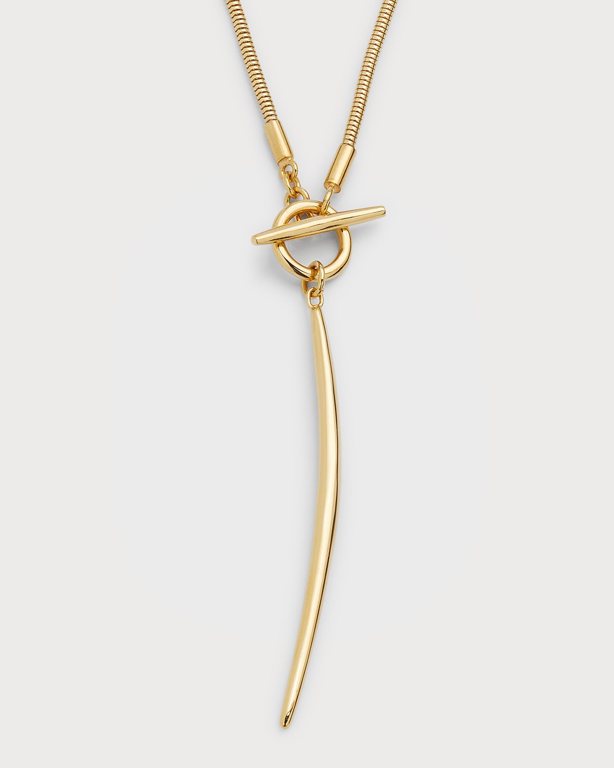 Amali Curved Quill Lariat Necklace