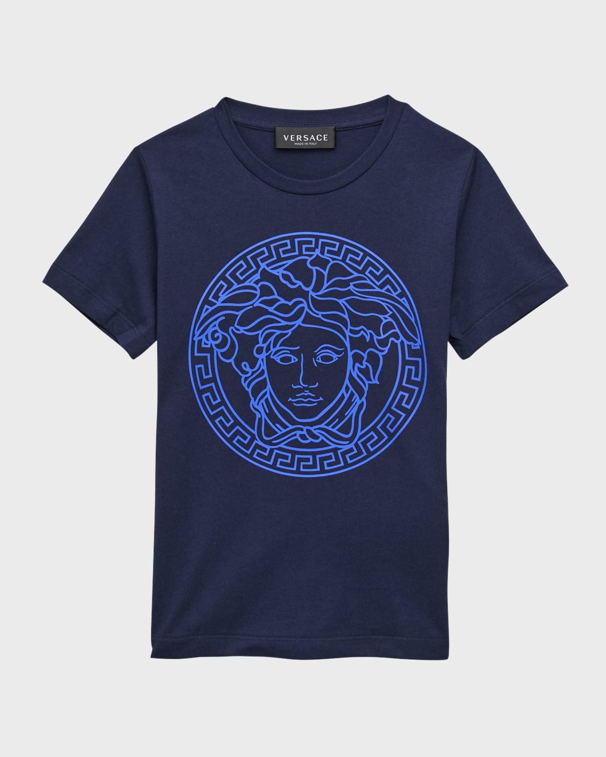 Versace Kid's Medusa Head Crest T-shirt In Navybright Blue