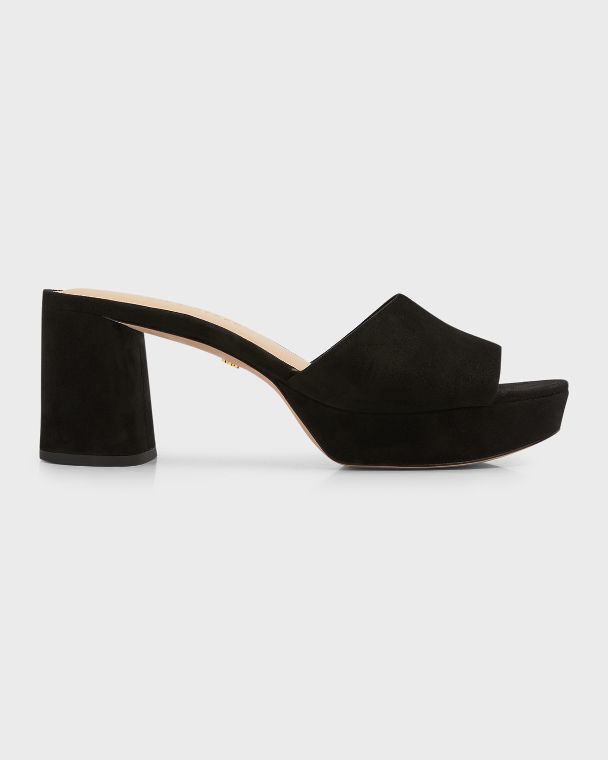 Veronica Beard Women's Dali 70mm Suede Platform Mules In Black