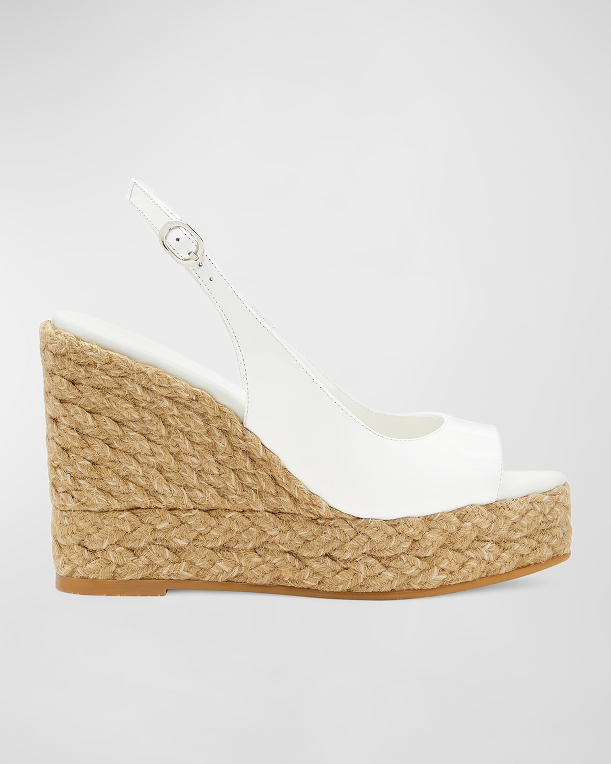 Stuart Weitzman Island Espadrille Wedge Sandal In White/natural