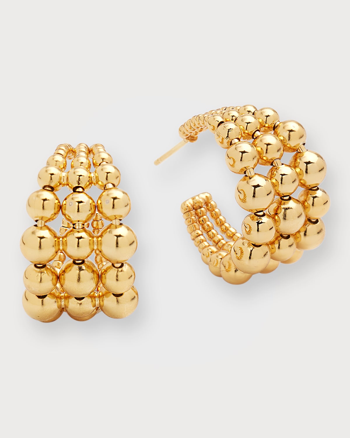 Gas Bijoux Graduated Mini Hoop Earrings In Gold