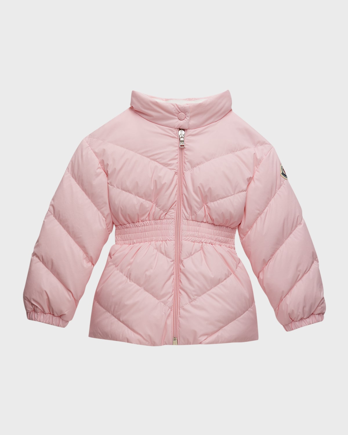 Girl's Aleen Diagonal Quilted Parka, Size 12M-3