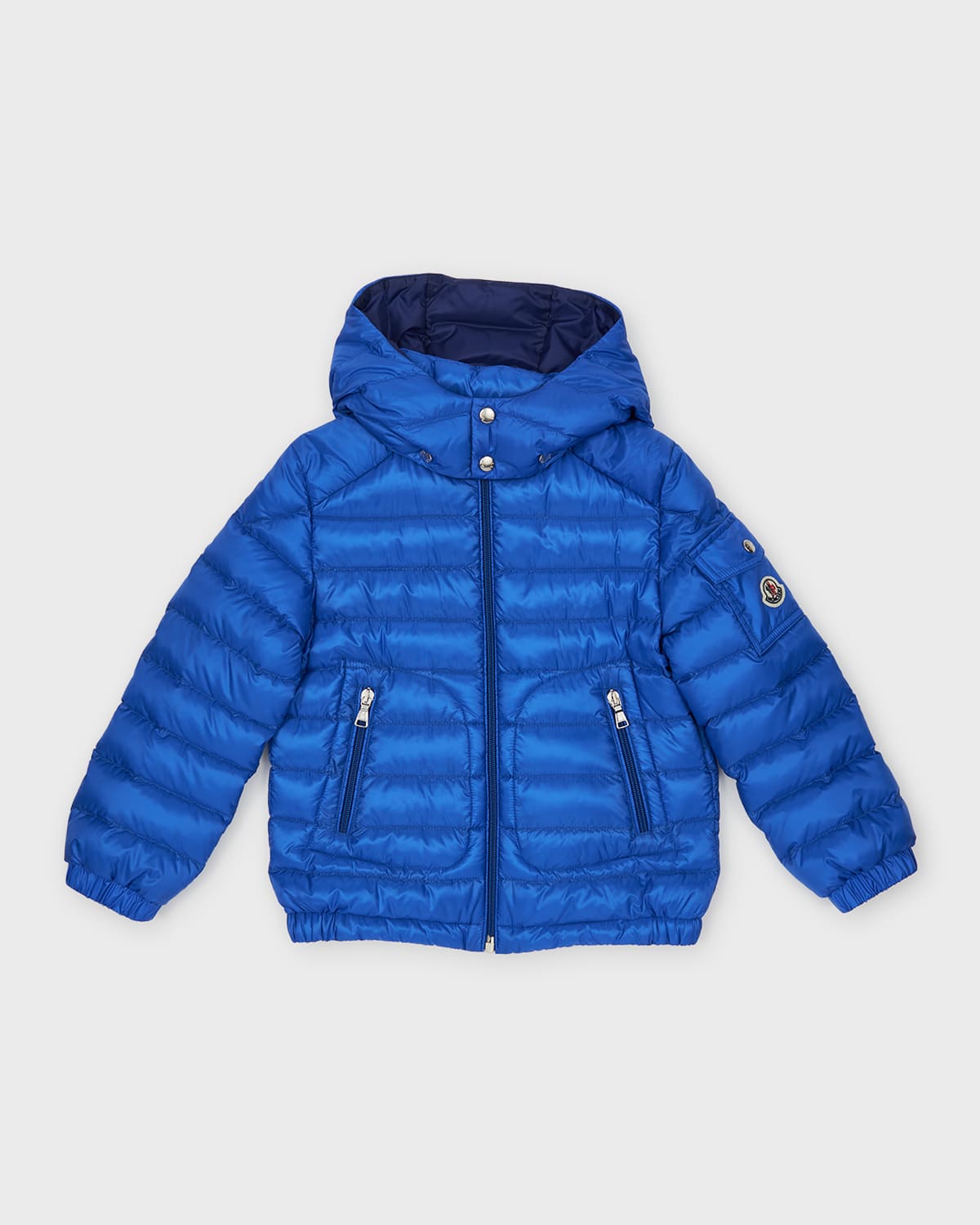 Shop Moncler Boy's Lauros Puffer Jacket In Navy