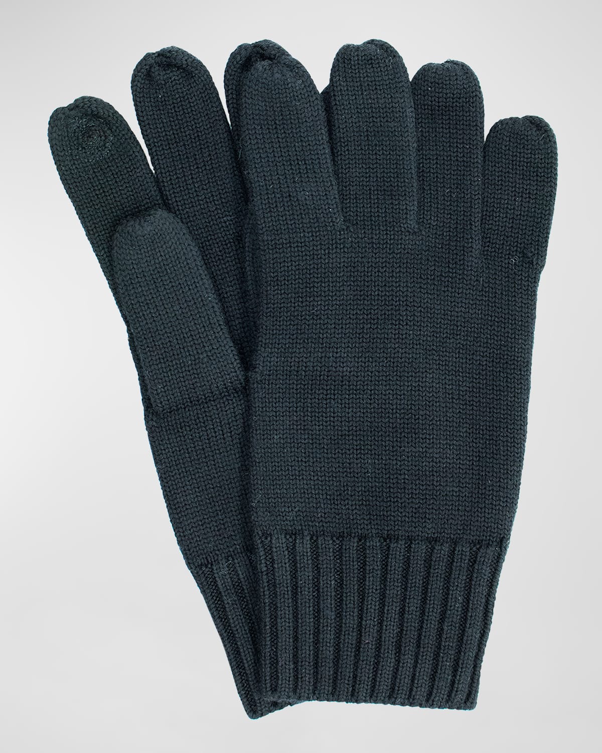 Portolano Men's Wool Touchscreen Gloves In Black