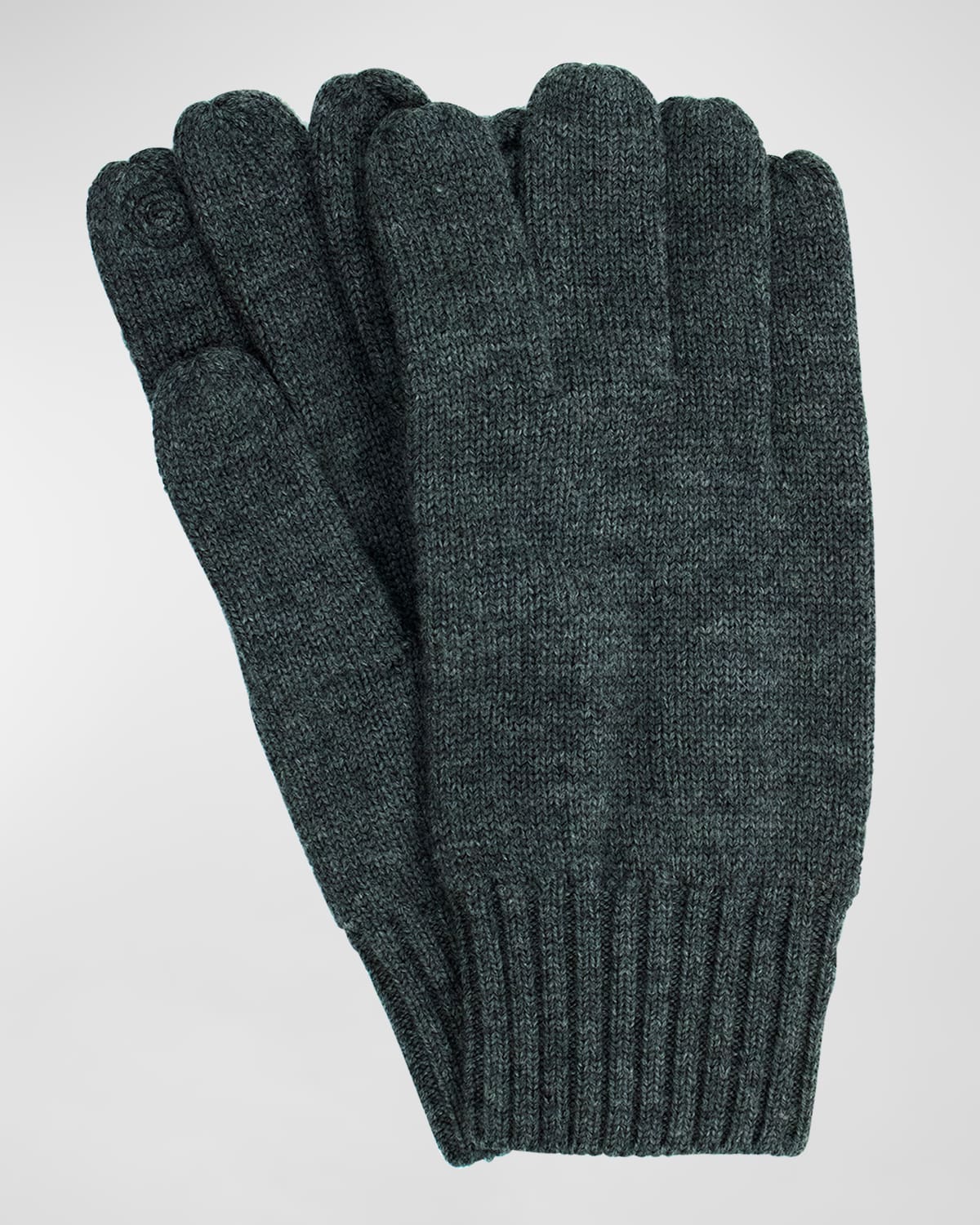Portolano Cashmere Tech Gloves In Charcoal