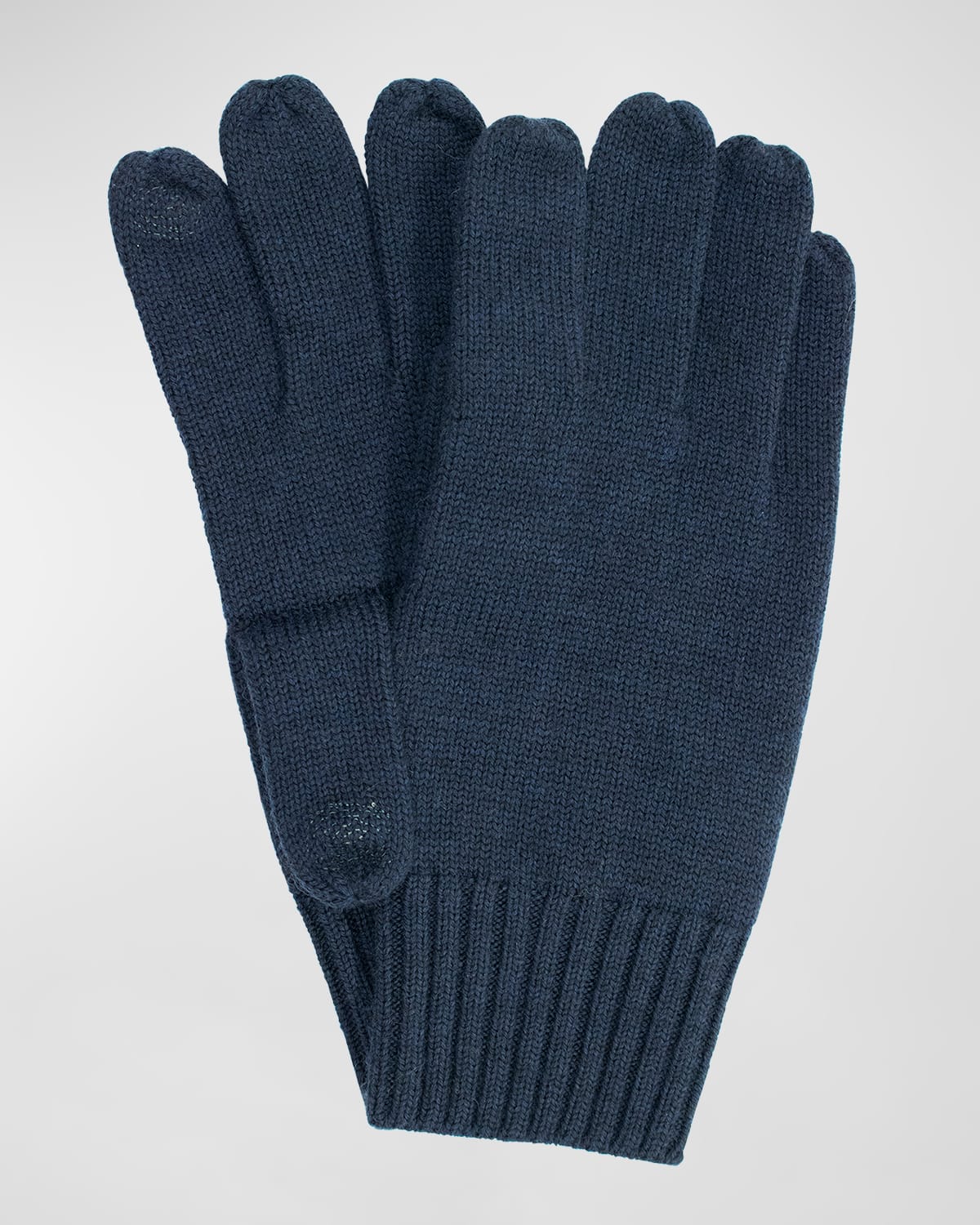 Portolano Men's Wool Touchscreen Gloves In Notte