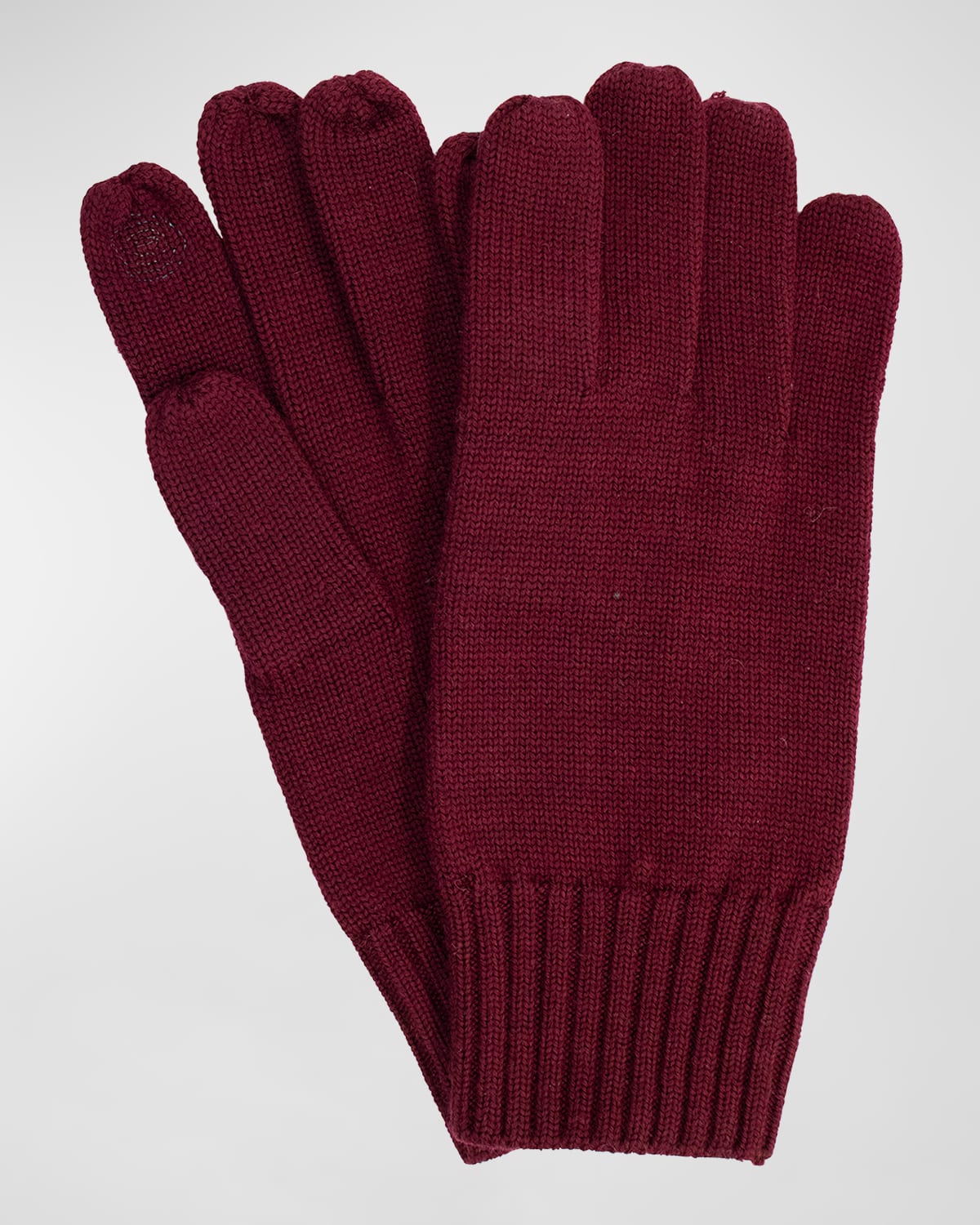 Portolano Men's Wool Touchscreen Gloves In Merlot