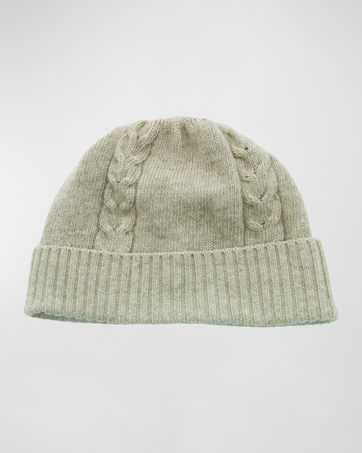 Portolano Men's Cable-knit Beanie Hat In Oatmeal