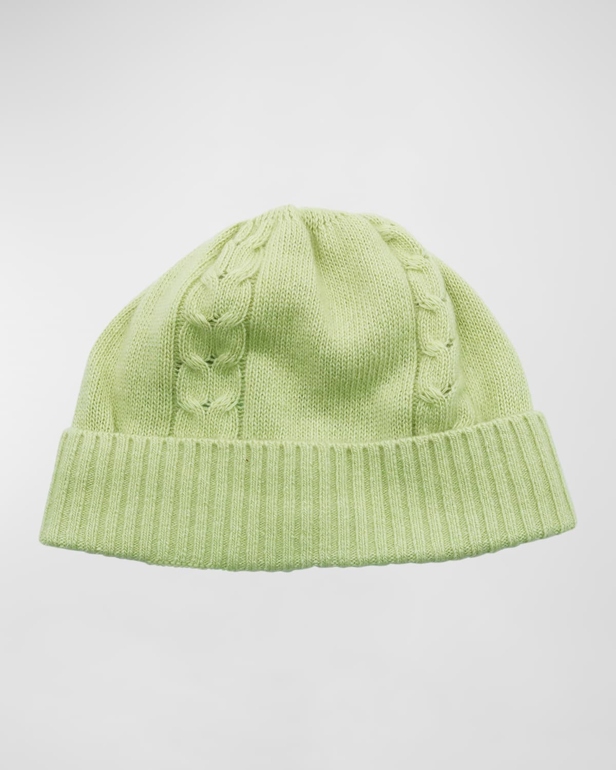 Portolano Men's Cable-knit Beanie Hat In Green
