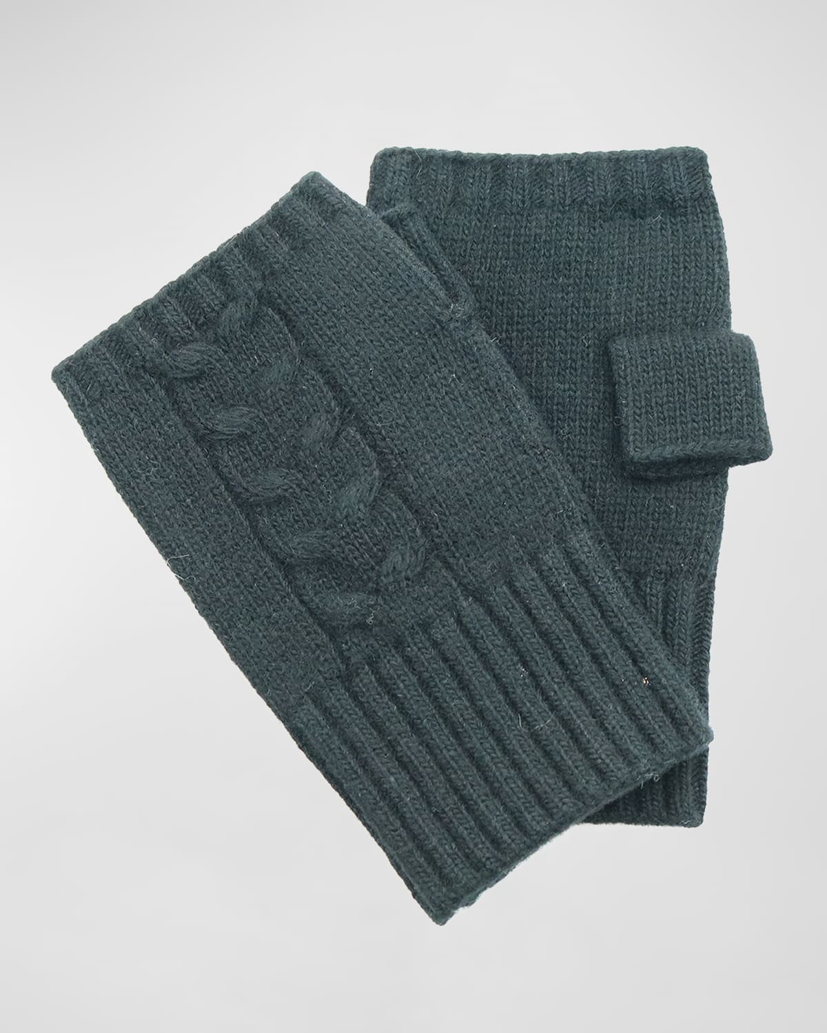 Men's Cable-Knit Fingerless Gloves