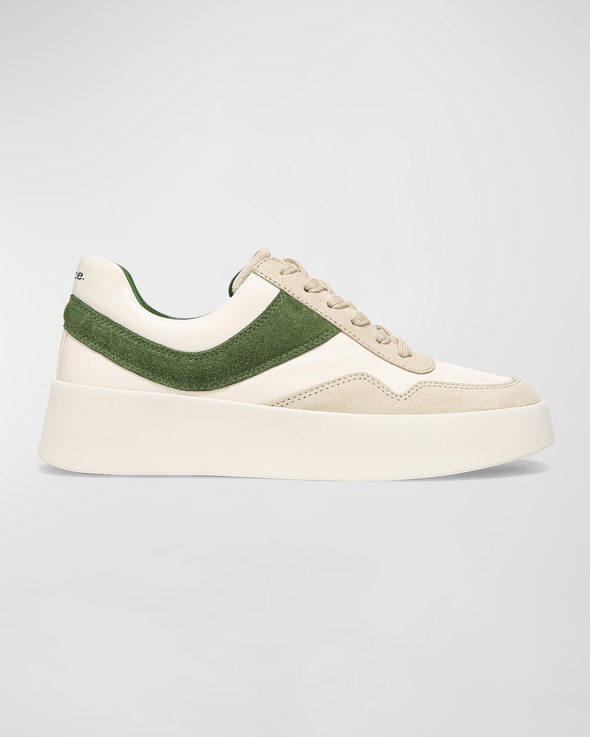VINCE WARREN MIXED LEATHER COURT SNEAKERS