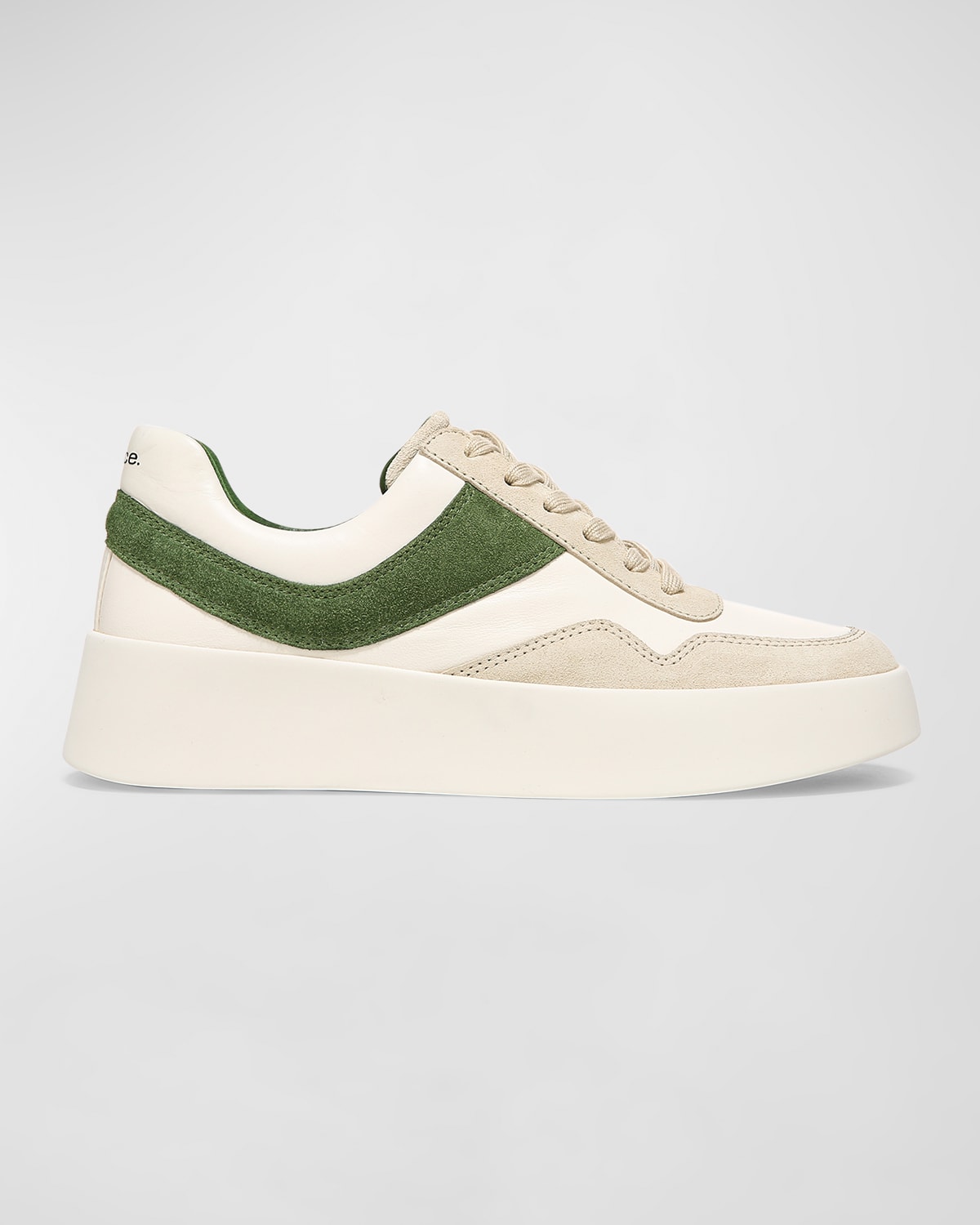 Vince Warren Mixed Leather Court Sneakers In Palmleaf