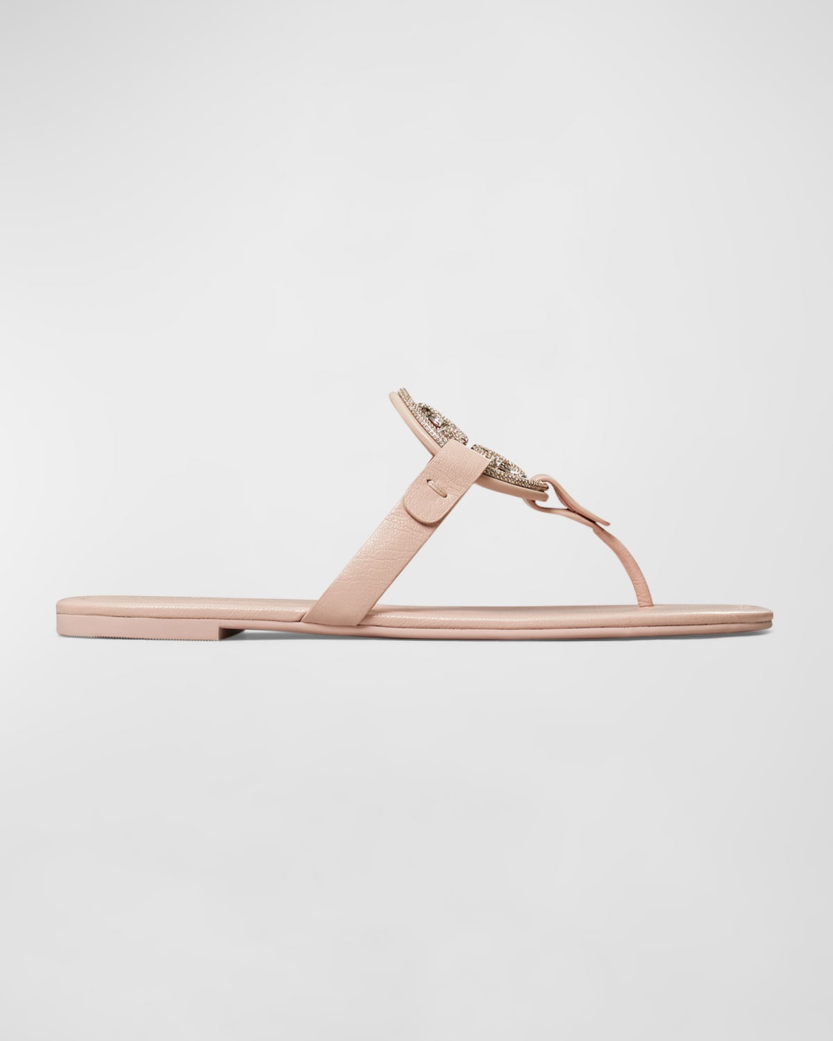 Miller Pave Medallion Thong Sandals