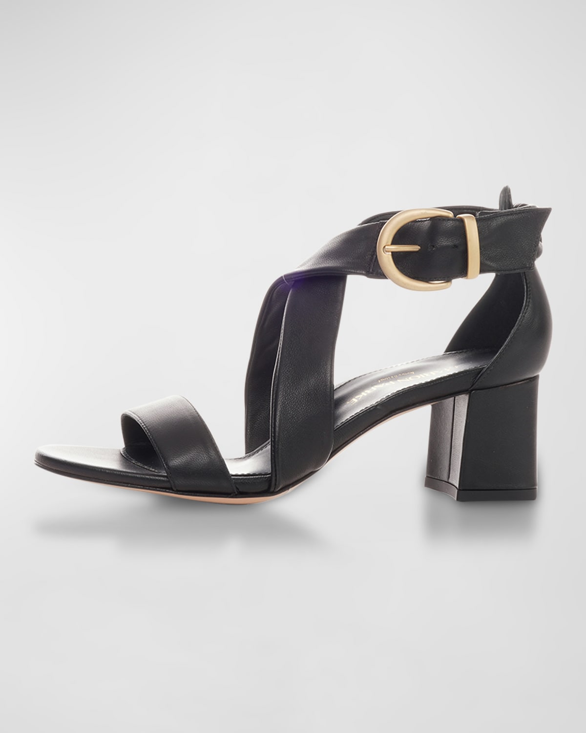 Marion Parke Angela 60mm Block Heel Sandals In Black