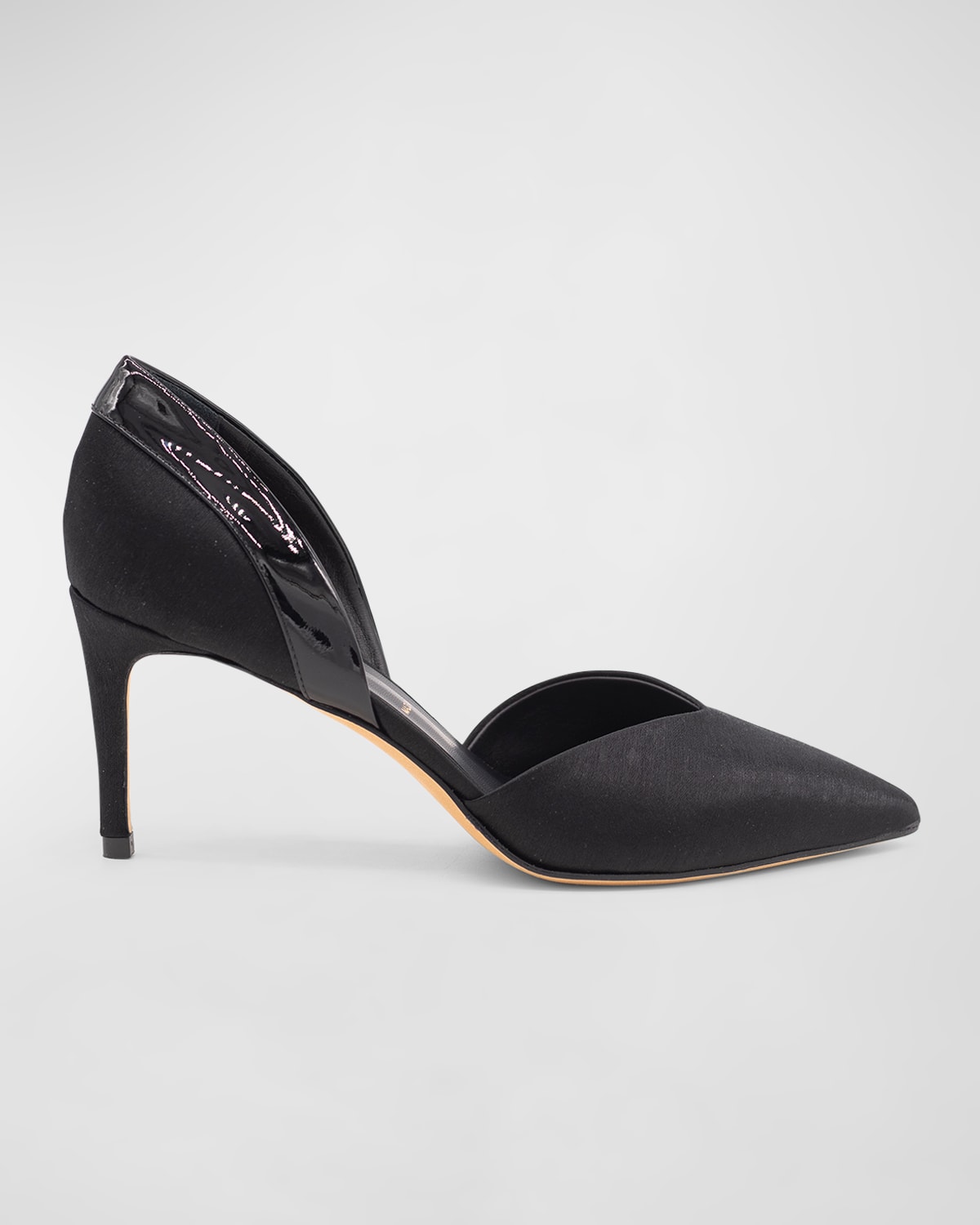 Something Bleu Everly Satin D'orsay Pumps In Black